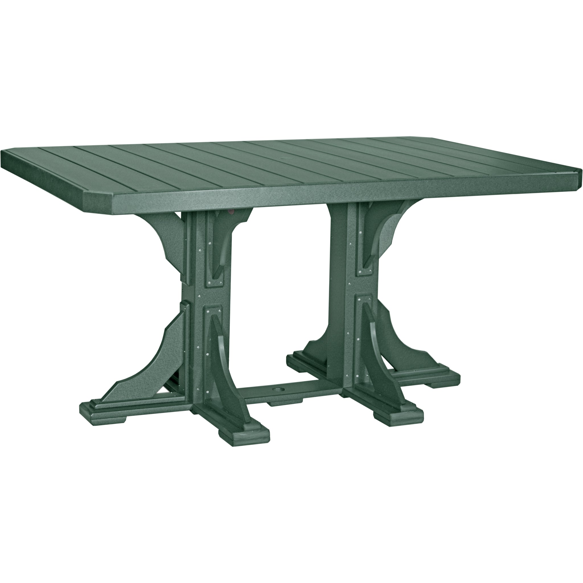 LuxCraft 4′ x 6′ Rectangular Table – Outdoor Poly Patio Counter Height Table (P46RT)