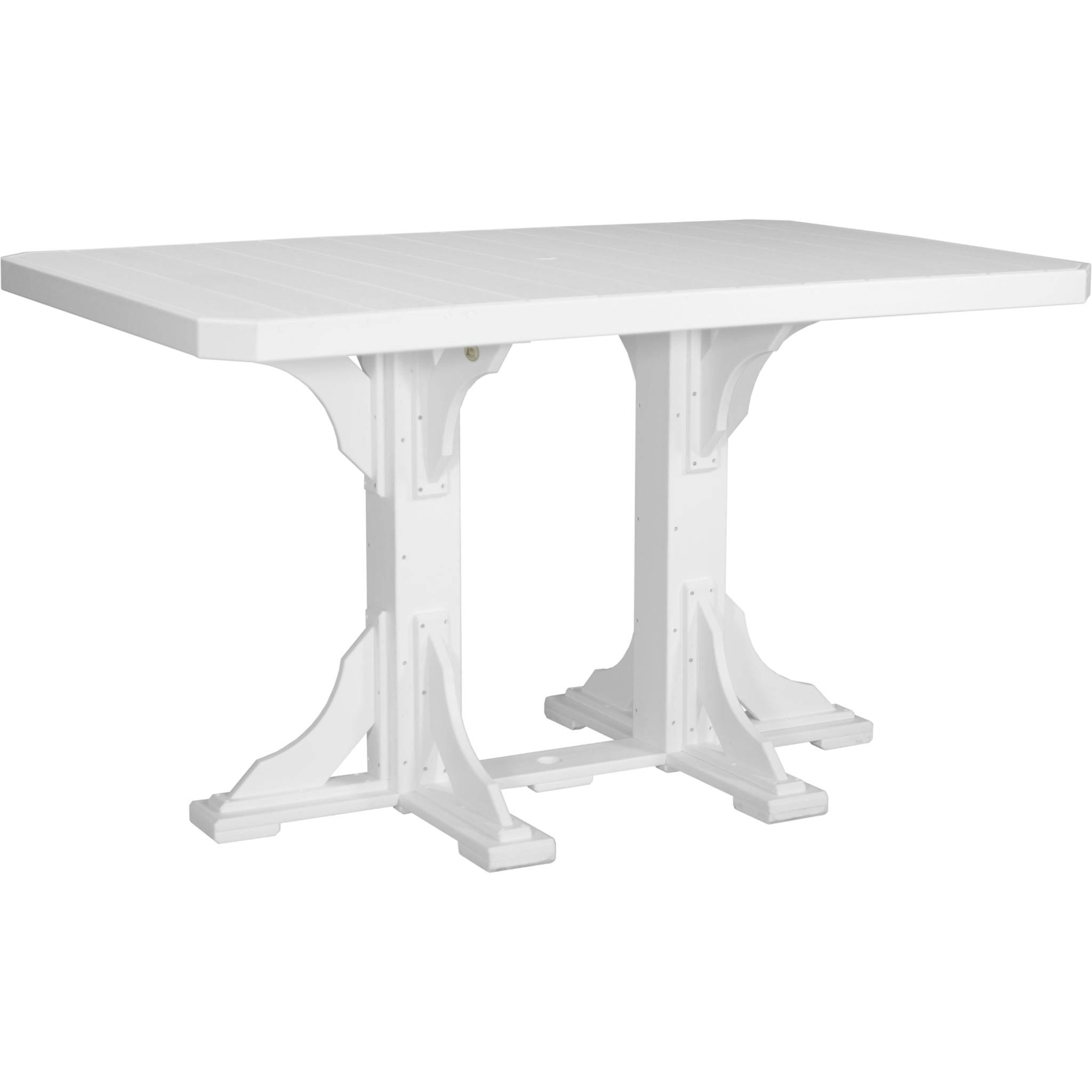 LuxCraft 4′ x 6′ Rectangular Table – Outdoor Poly Patio Bar Table (P46RT)