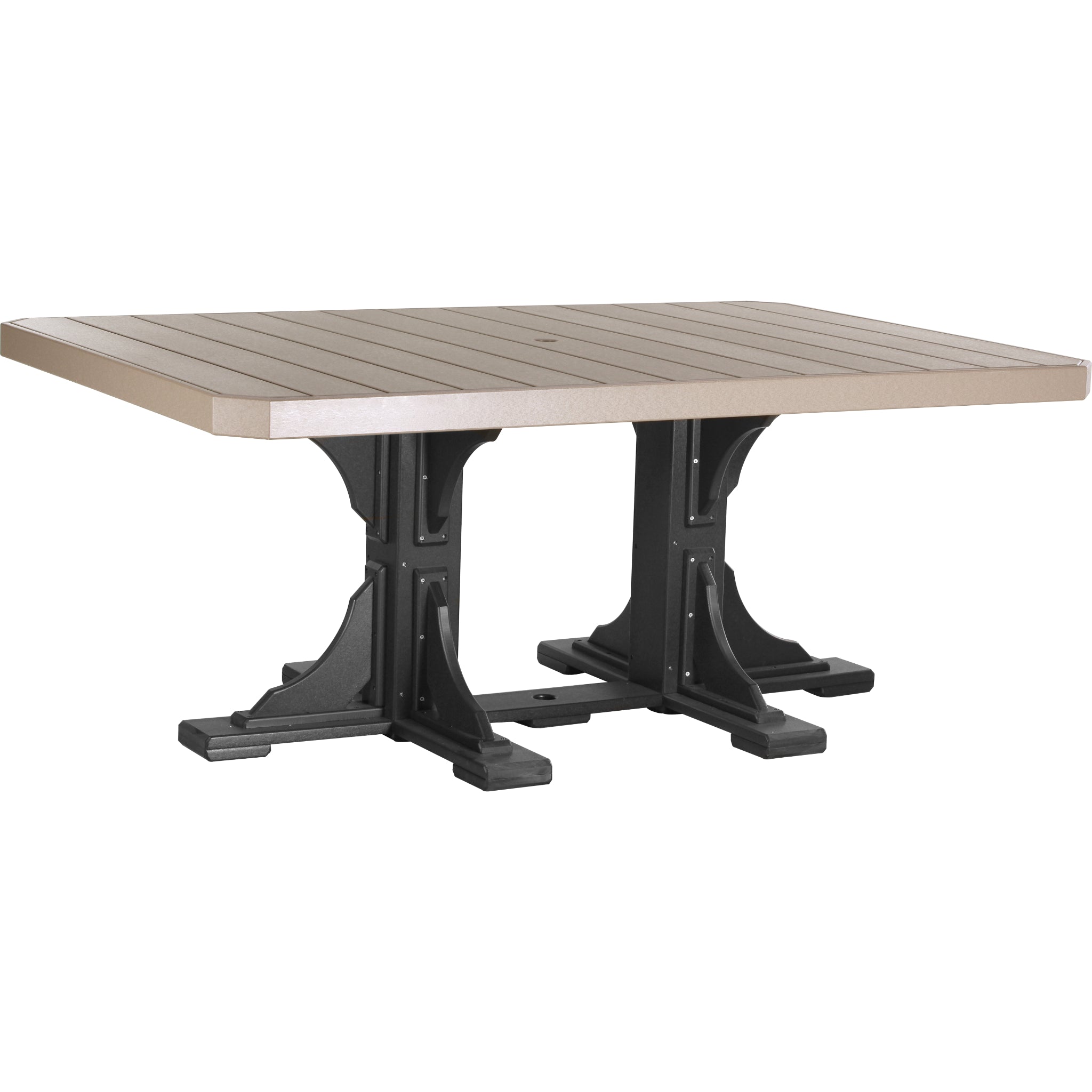 LuxCraft 4′ x 6′ Rectangular Table – Outdoor Poly Patio Dining Table (P46RT)