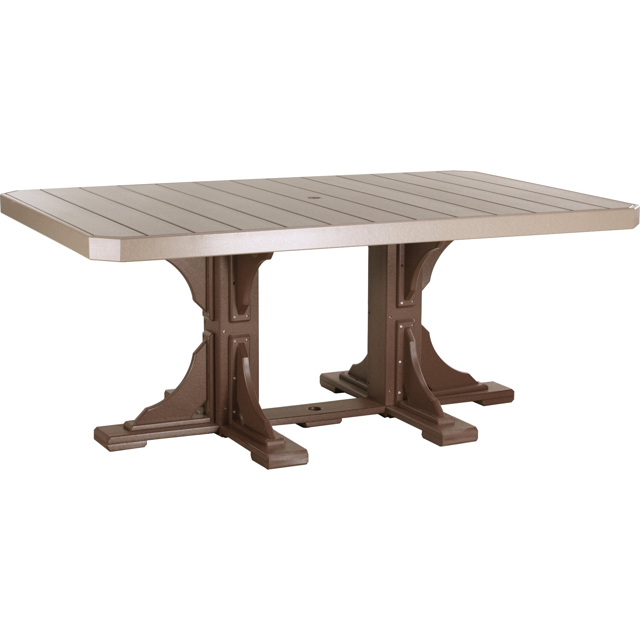LuxCraft 4′ x 6′ Rectangular Table – Outdoor Poly Patio Dining Table (P46RT)