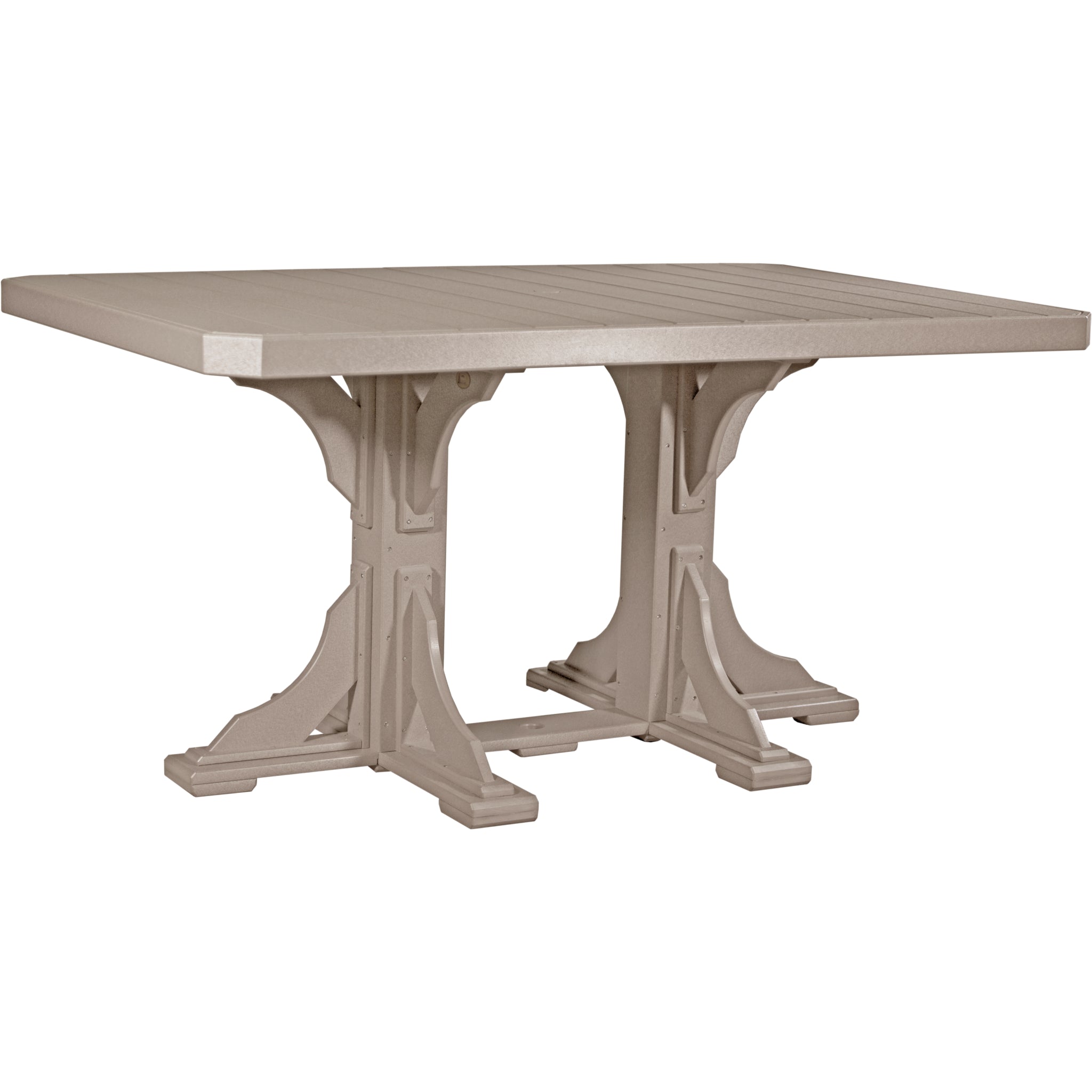 LuxCraft 4′ x 6′ Rectangular Table – Outdoor Poly Patio Counter Height Table (P46RT)