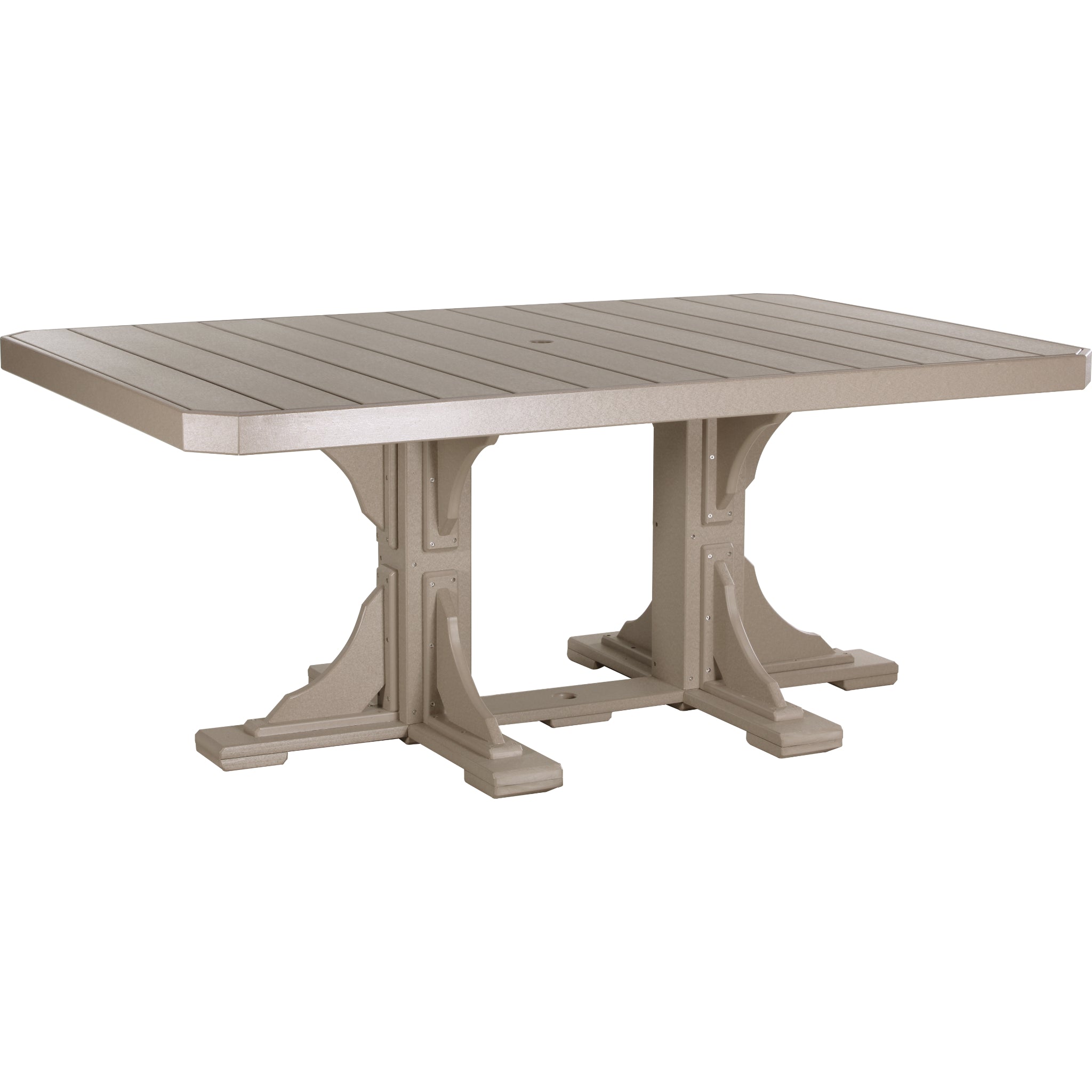 LuxCraft 4′ x 6′ Rectangular Table – Outdoor Poly Patio Dining Table (P46RT)