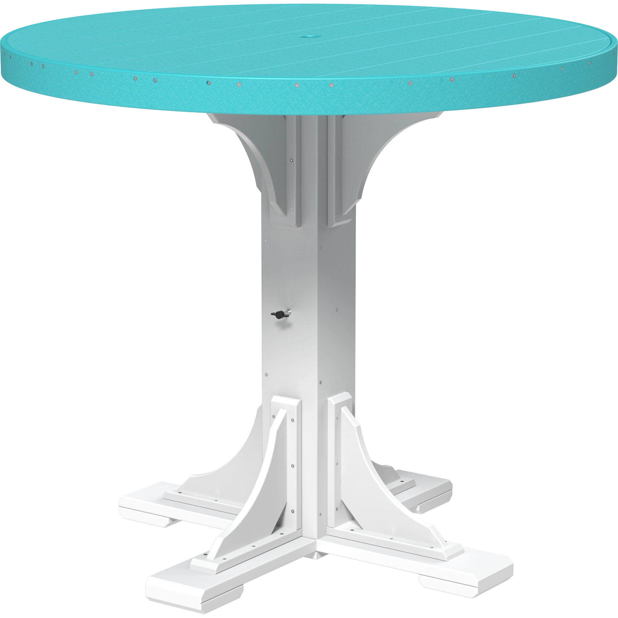 LuxCraft 4′ Round Table – Outdoor Poly Bar Table (P4RT)
