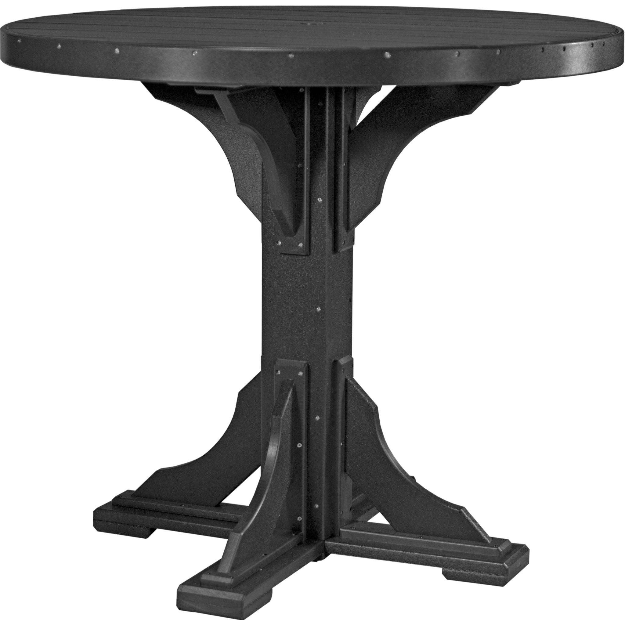 LuxCraft 4′ Round Table – Outdoor Poly Bar Table (P4RT)