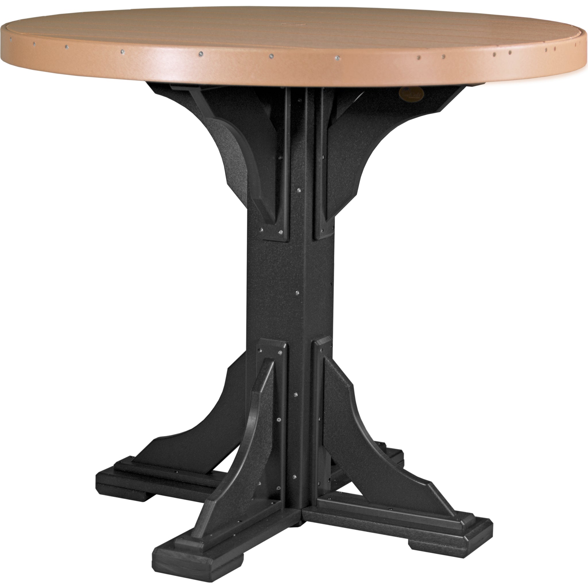 LuxCraft 4′ Round Table – Outdoor Poly Bar Table (P4RT)