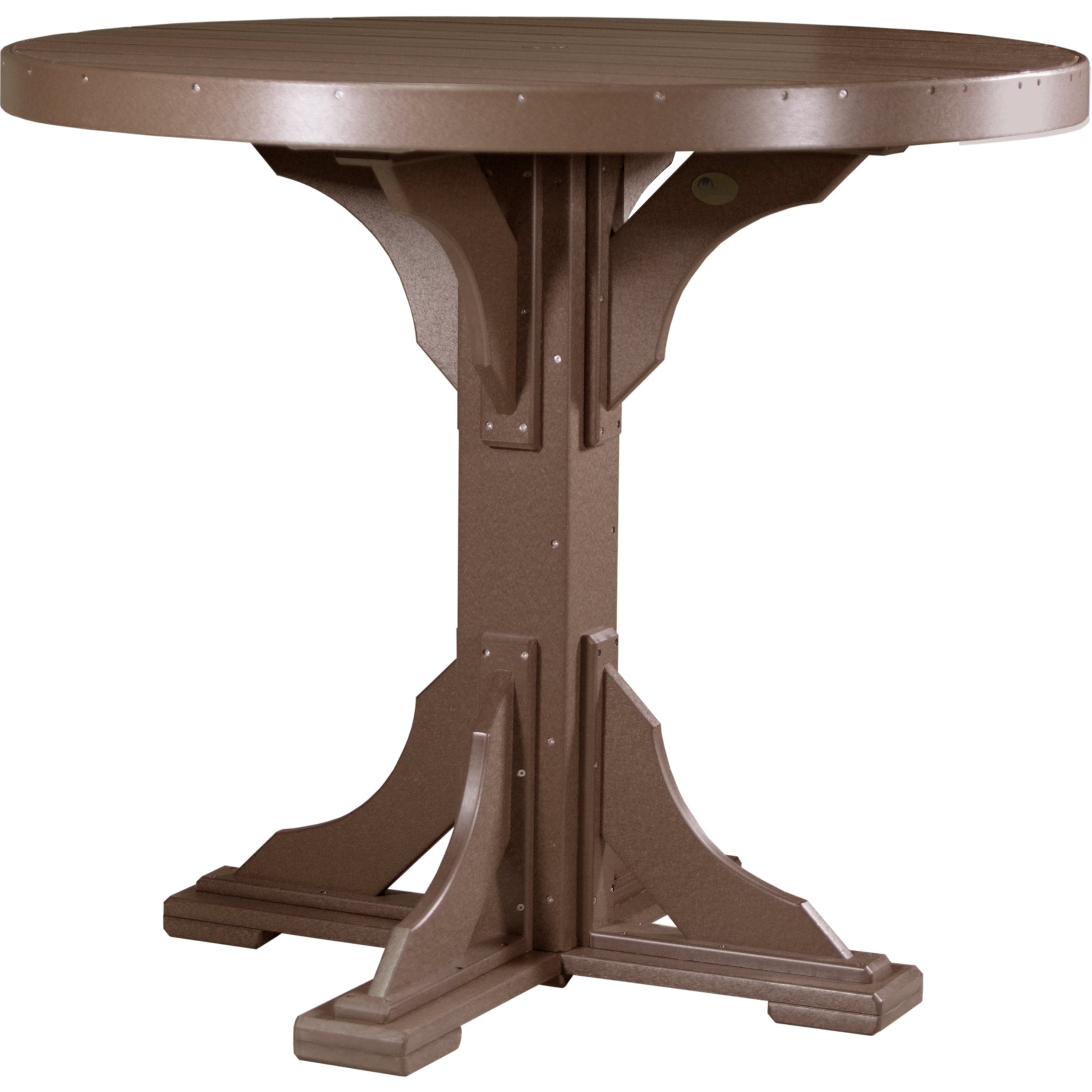LuxCraft 4′ Round Table – Outdoor Poly Bar Table (P4RT)