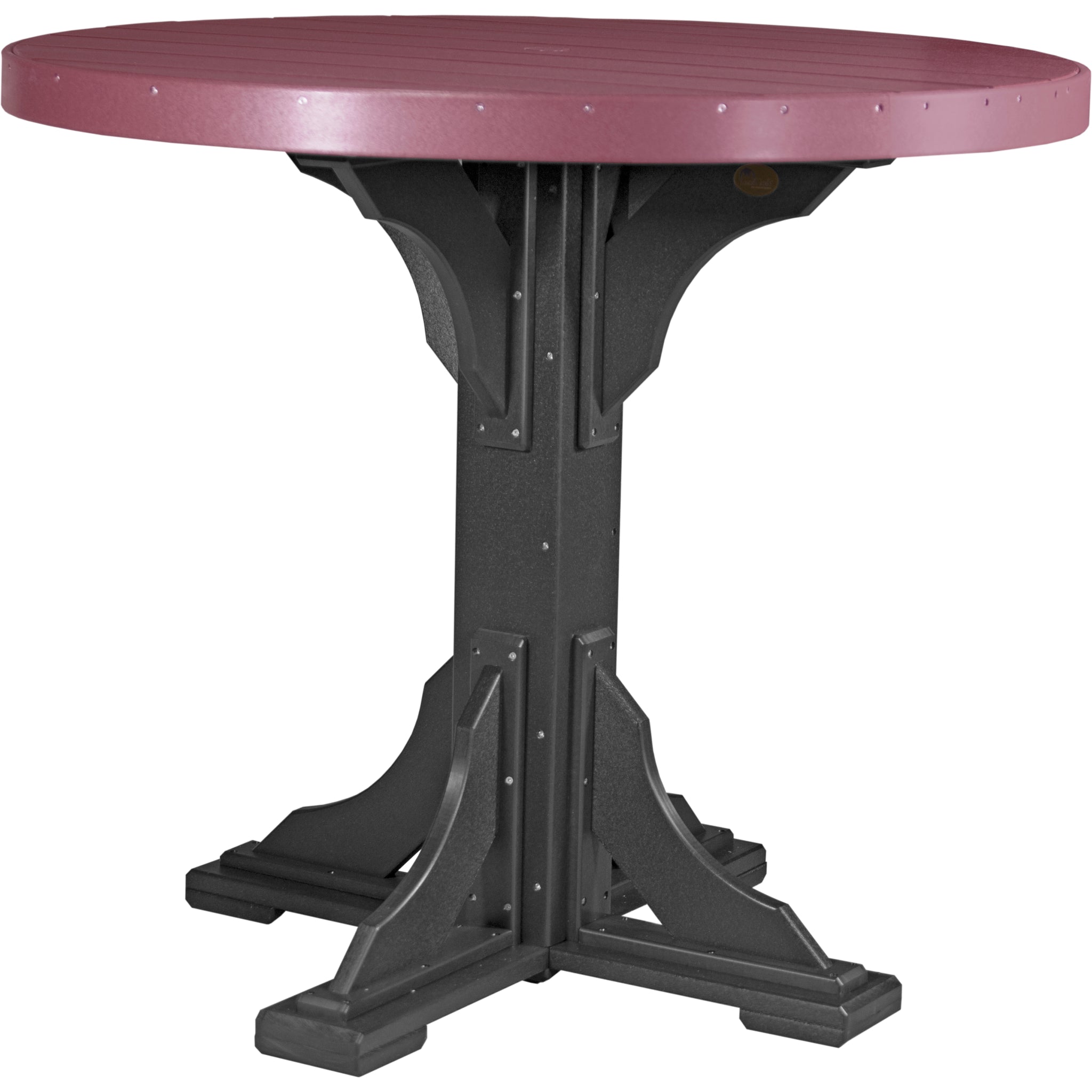 LuxCraft 4′ Round Table – Outdoor Poly Bar Table (P4RT)