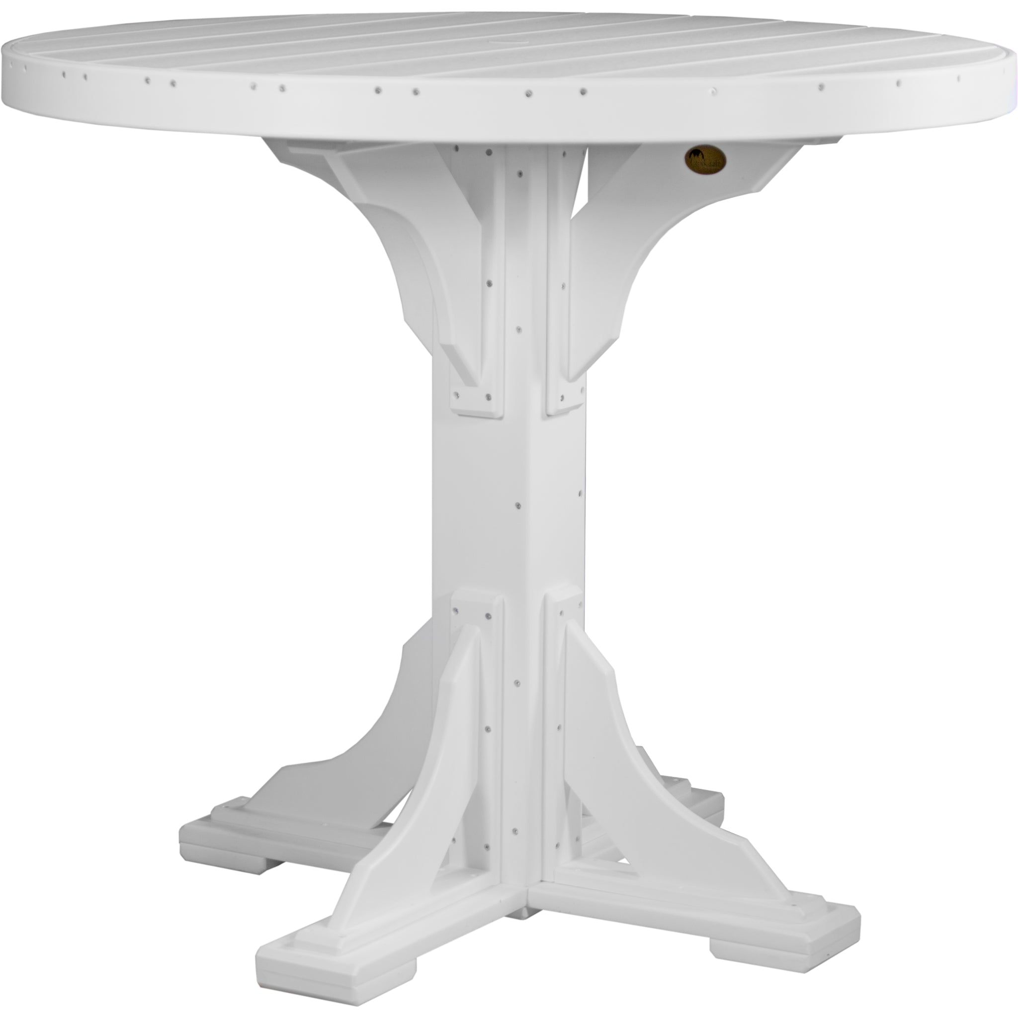 LuxCraft 4′ Round Table – Outdoor Poly Bar Table (P4RT)