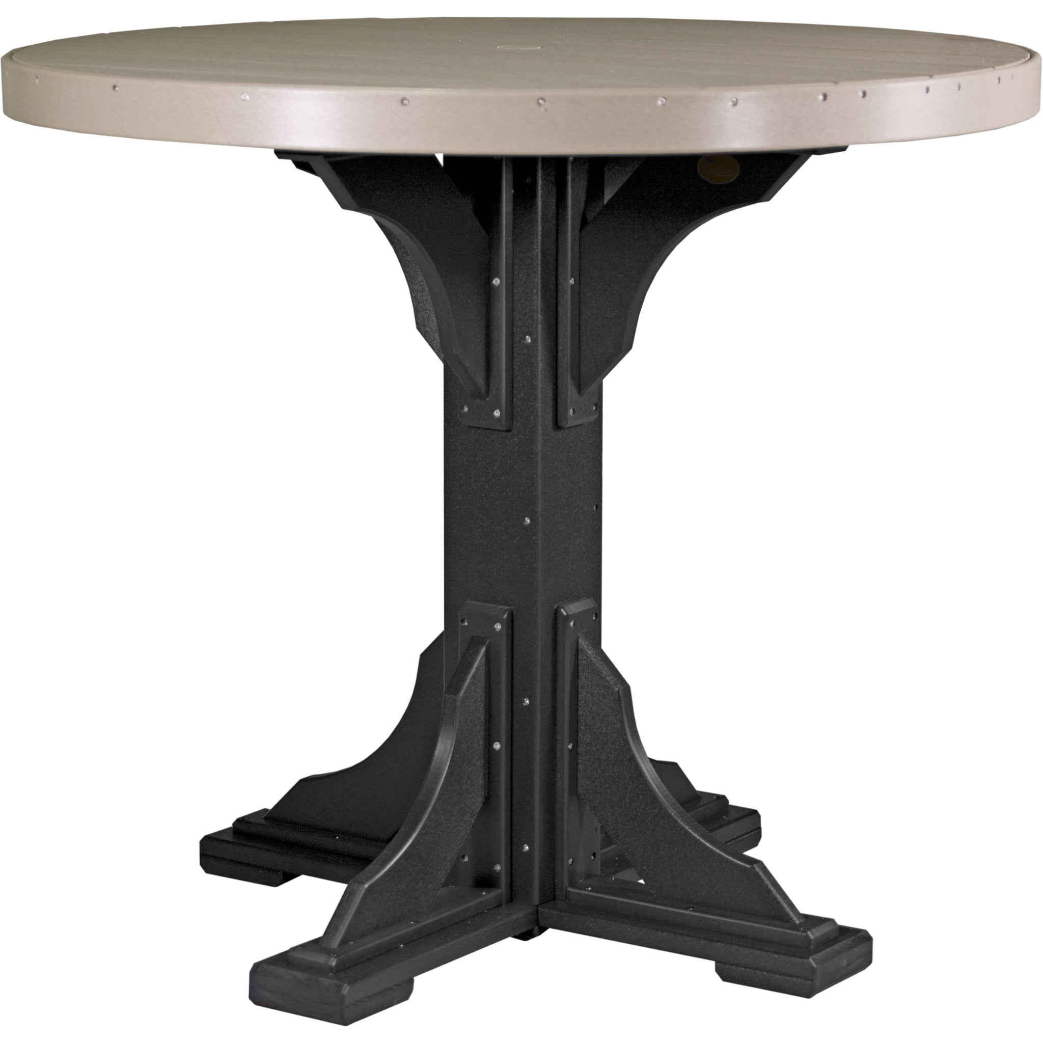 LuxCraft 4′ Round Table – Outdoor Poly Bar Table (P4RT)