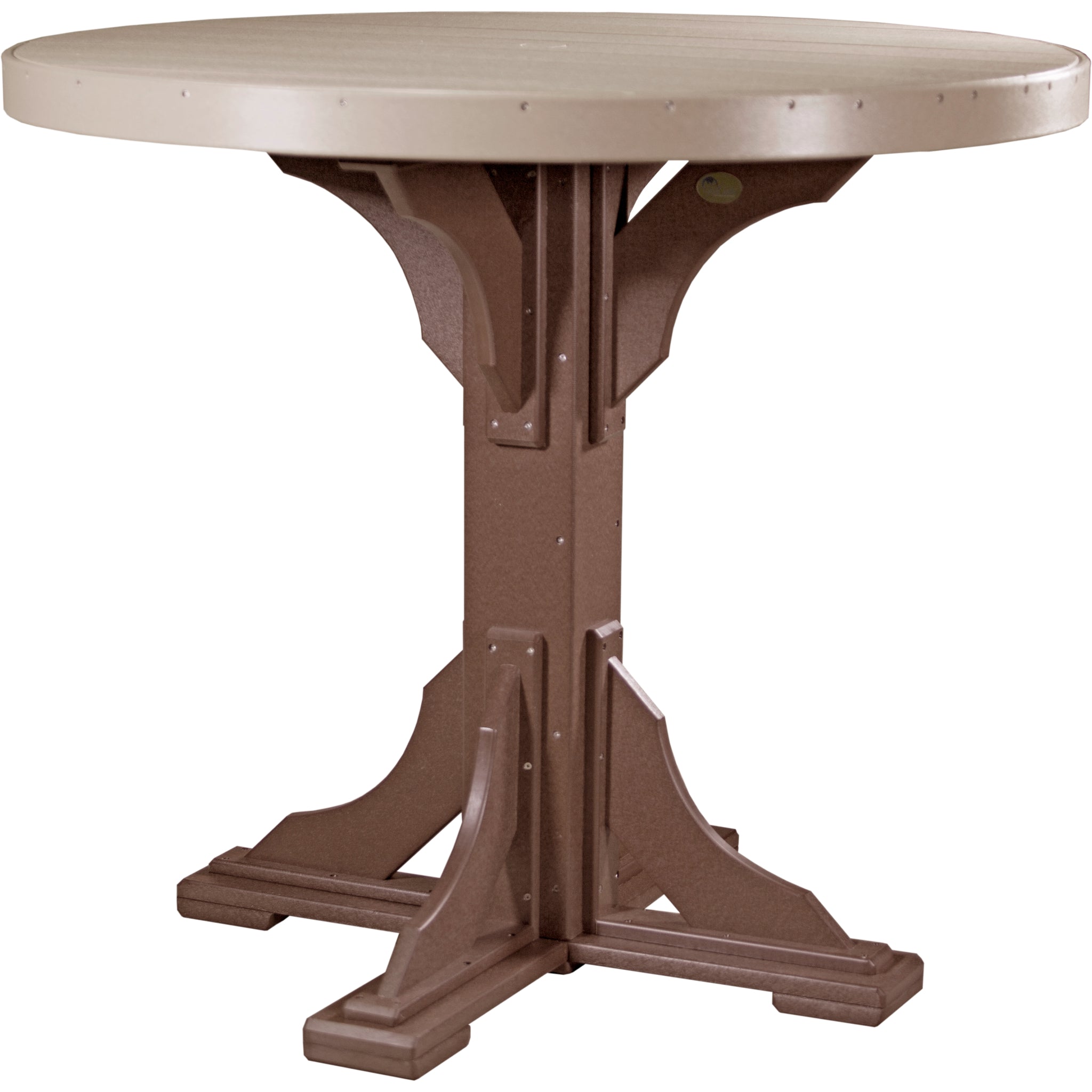LuxCraft 4′ Round Table – Outdoor Poly Bar Table (P4RT)