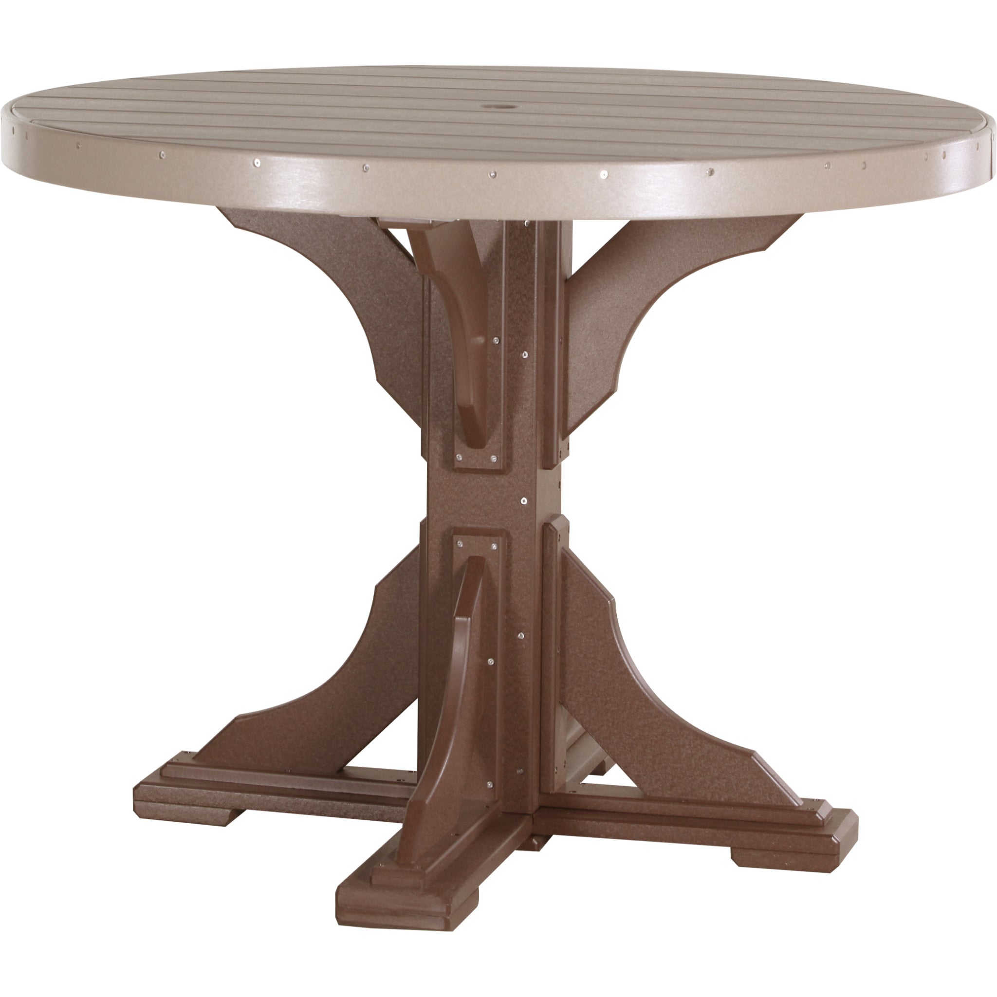 LuxCraft 4′ Round Table – Outdoor Poly Counter Height Table (P4RT)