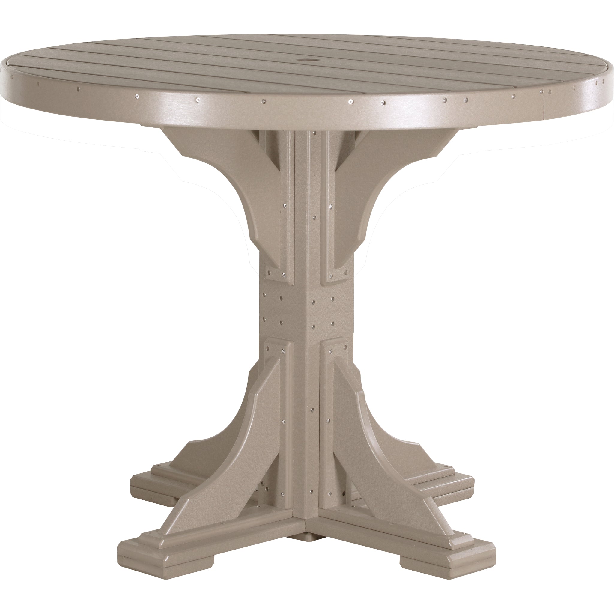 LuxCraft 4′ Round Table – Outdoor Poly Bar Table (P4RT)