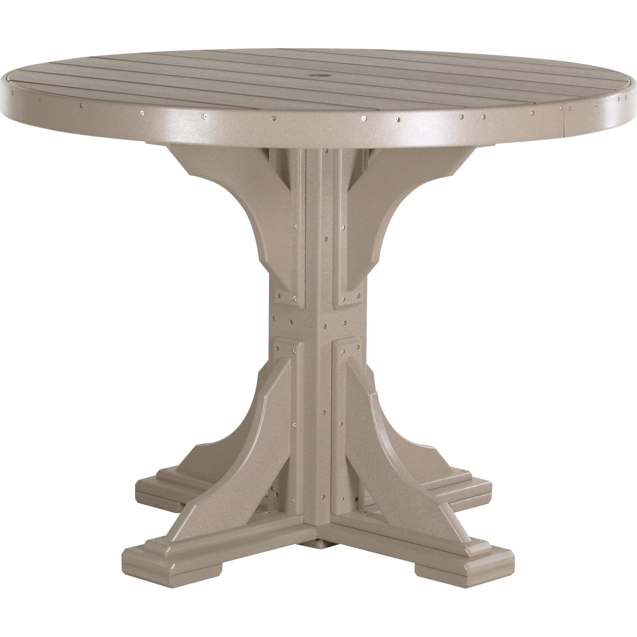 LuxCraft 4′ Round Table – Outdoor Poly Counter Height Table (P4RT)