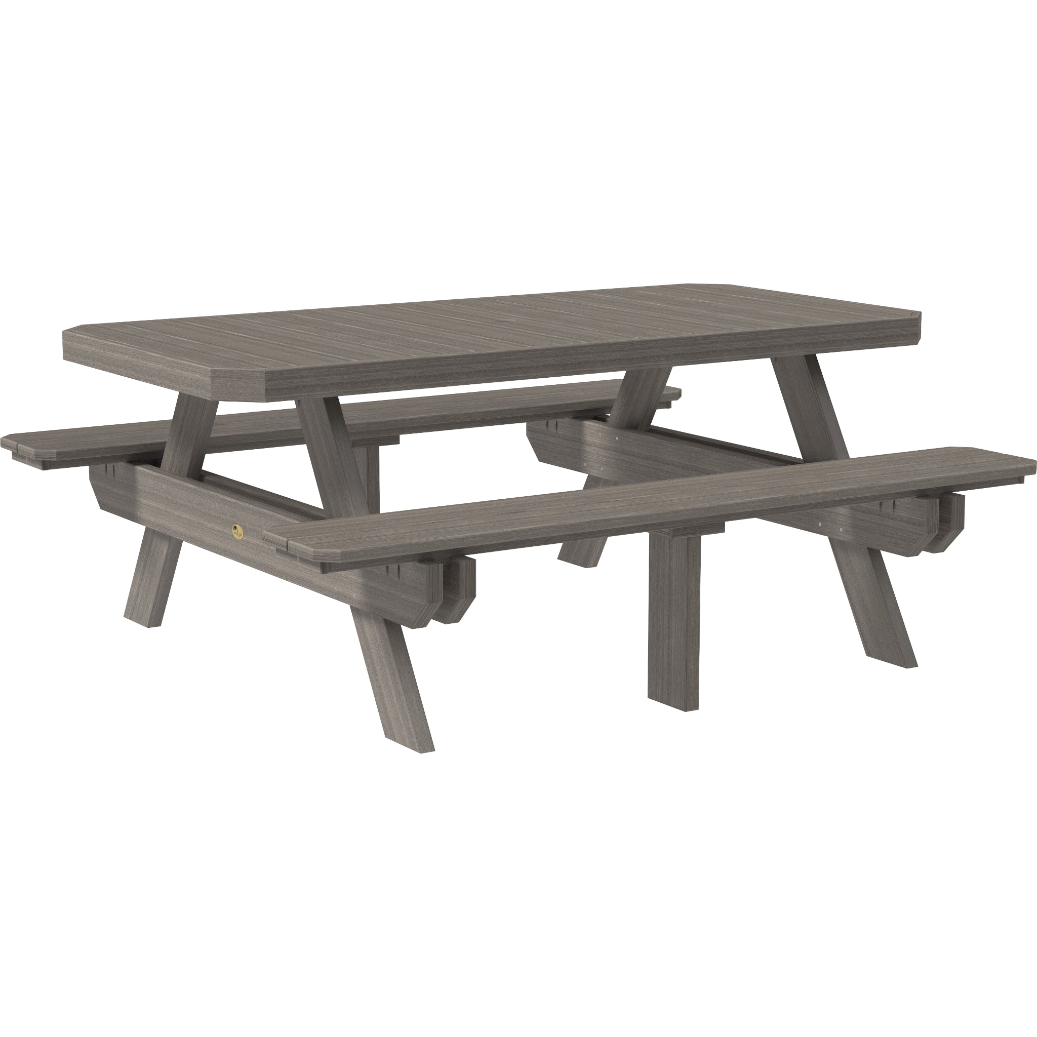LuxCraft 6′ Rectangular Picnic Table – Outdoor Poly Patio Picnic Table (P6RPT)