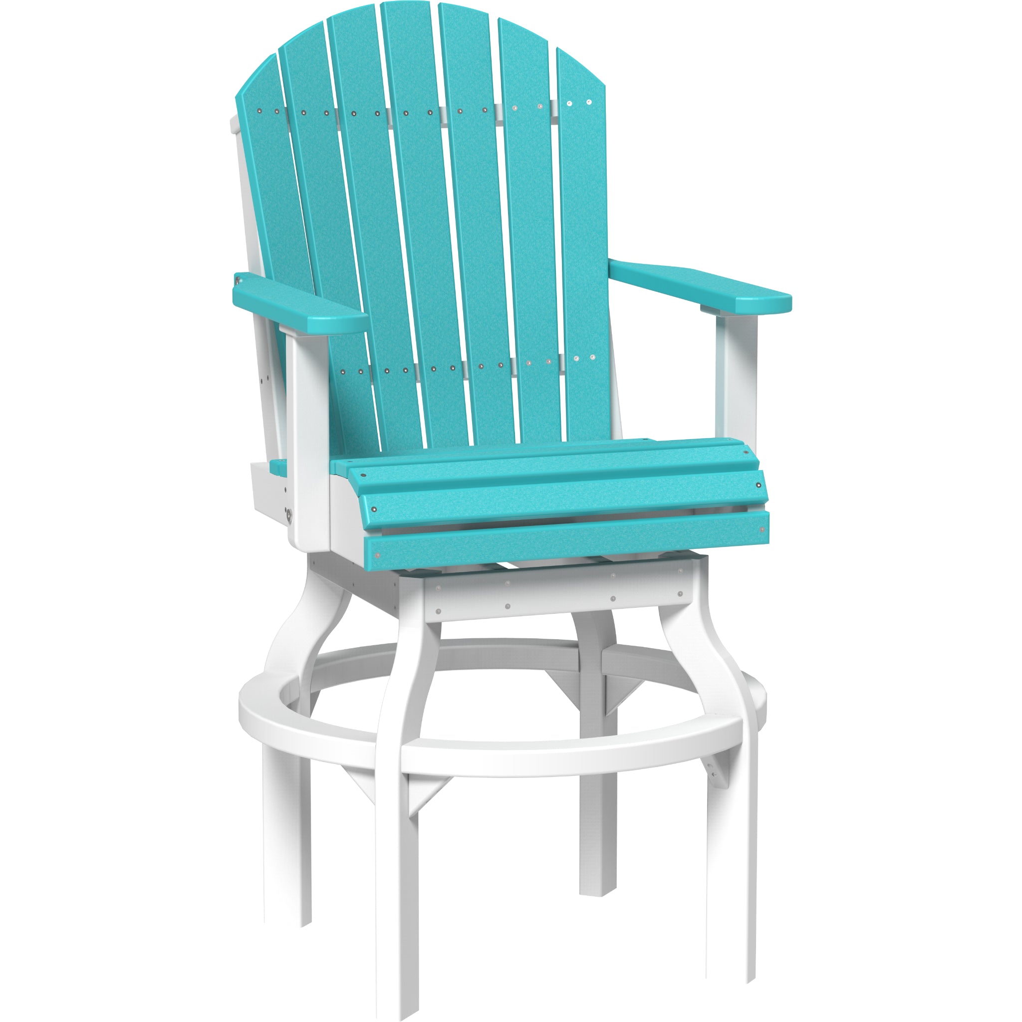 LuxCraft Adirondack Swivel Chair – Outdoor Poly Swivel Bar Chair (PASC)