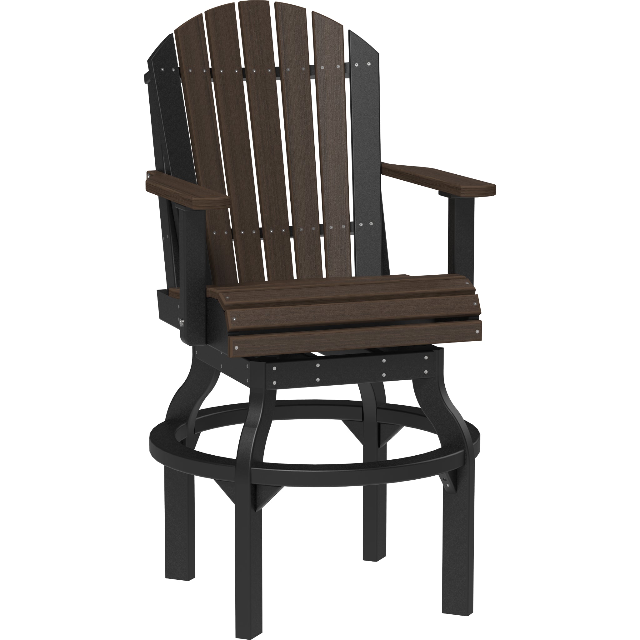 LuxCraft Adirondack Swivel Chair – Outdoor Poly Swivel Bar Chair (PASC)