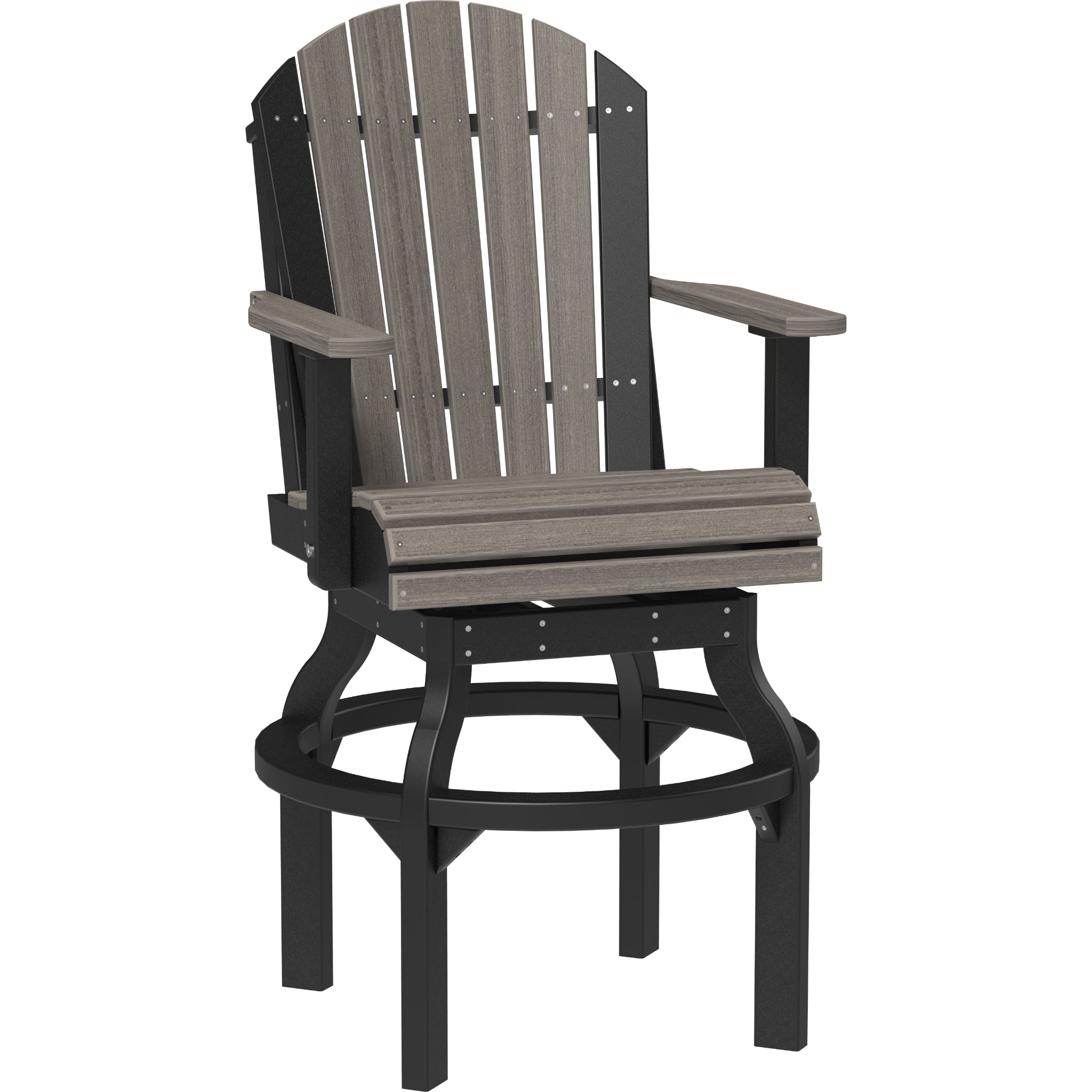LuxCraft Adirondack Swivel Chair – Outdoor Poly Swivel Bar Chair (PASC)