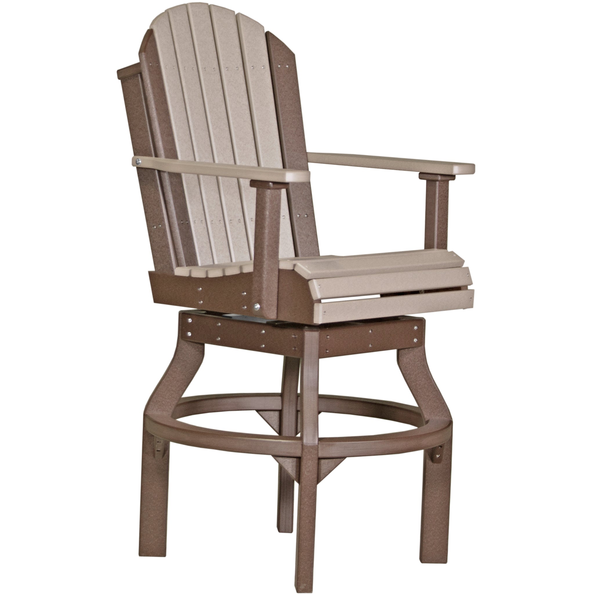 LuxCraft Adirondack Swivel Chair – Outdoor Poly Swivel Bar Chair (PASC)