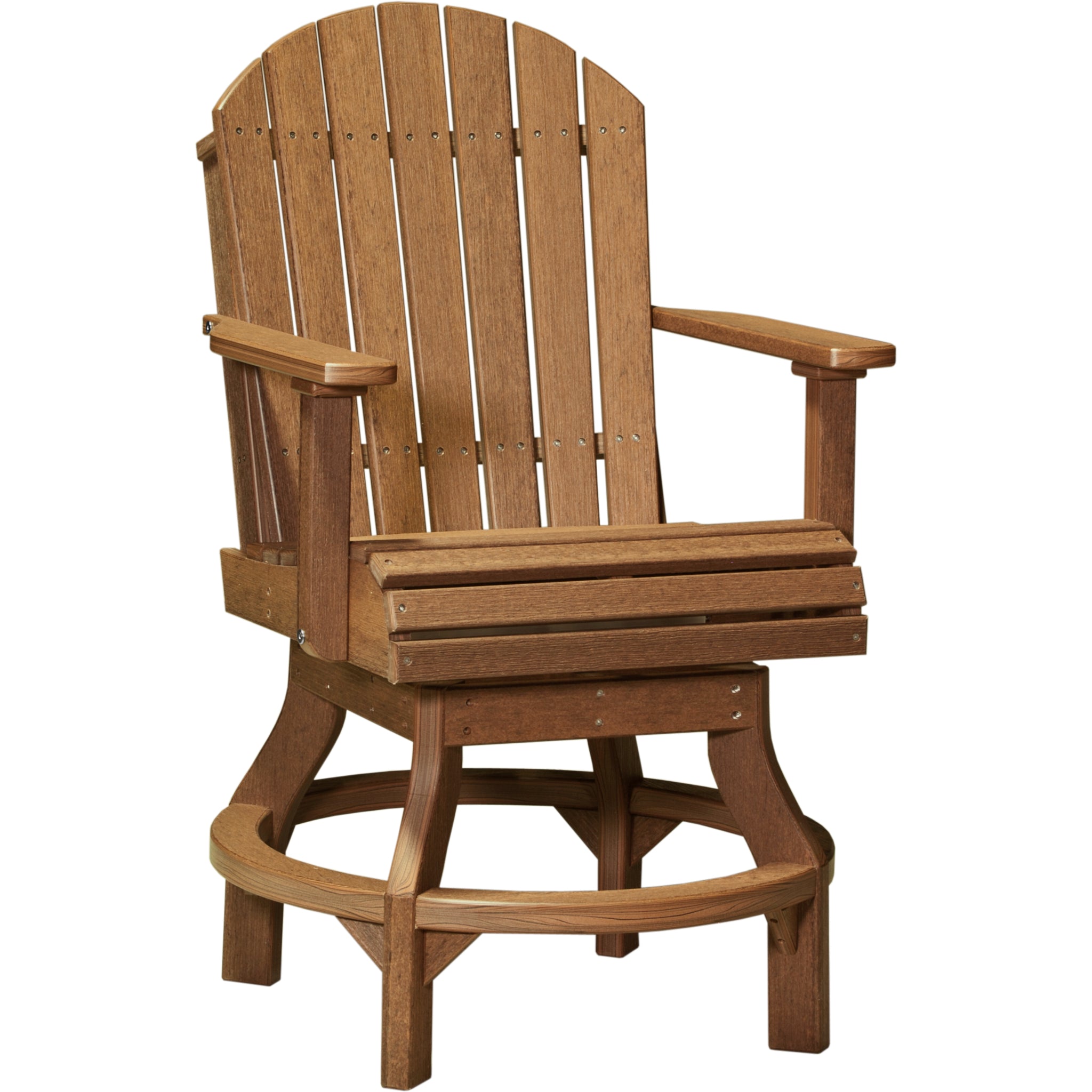 LuxCraft Adirondack Swivel Chair – Outdoor Poly Counter Height Swivel Chair (PASC)