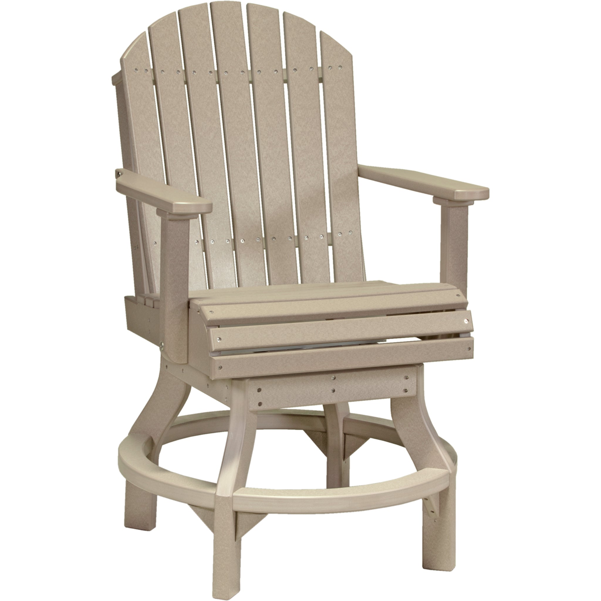 LuxCraft Adirondack Swivel Chair – Outdoor Poly Counter Height Swivel Chair (PASC)