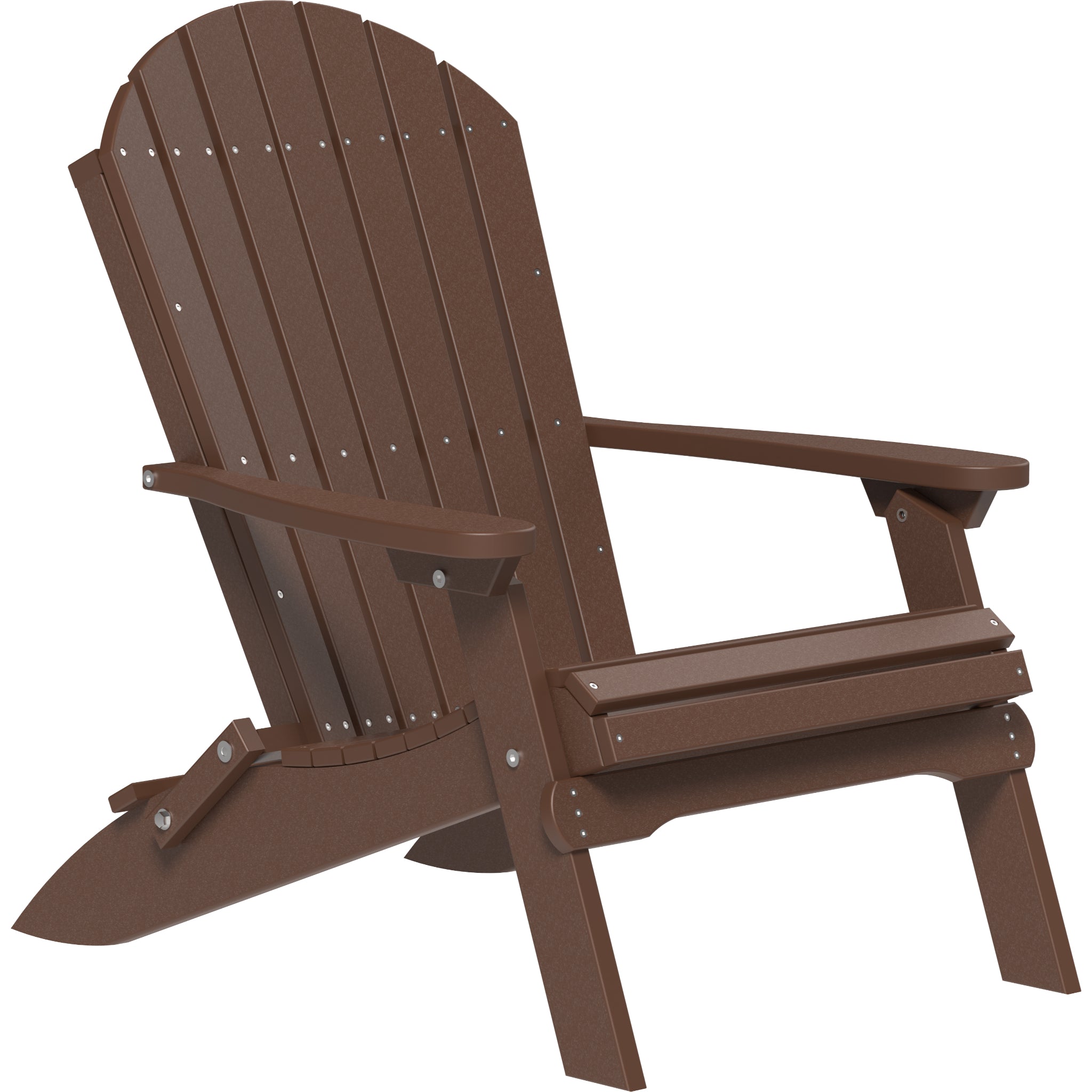 LuxCraft Folding Adirondack Chair – Outdoor Poly Folding Lounge Chair (PFAC)