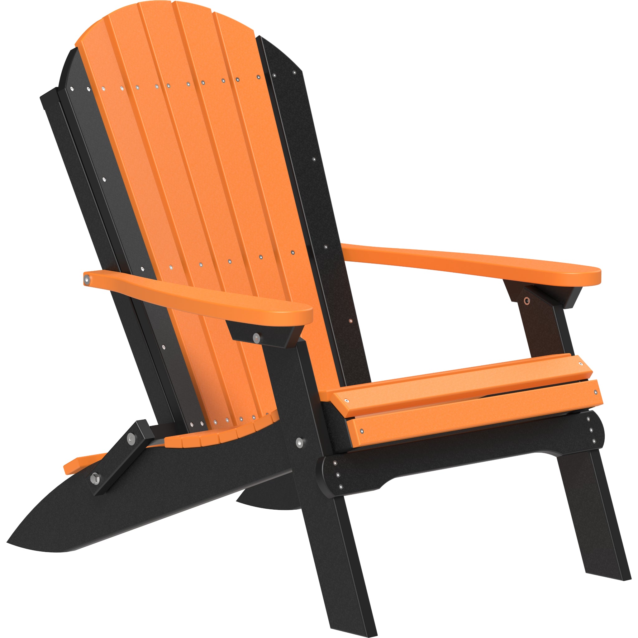LuxCraft Folding Adirondack Chair – Outdoor Poly Folding Lounge Chair (PFAC)