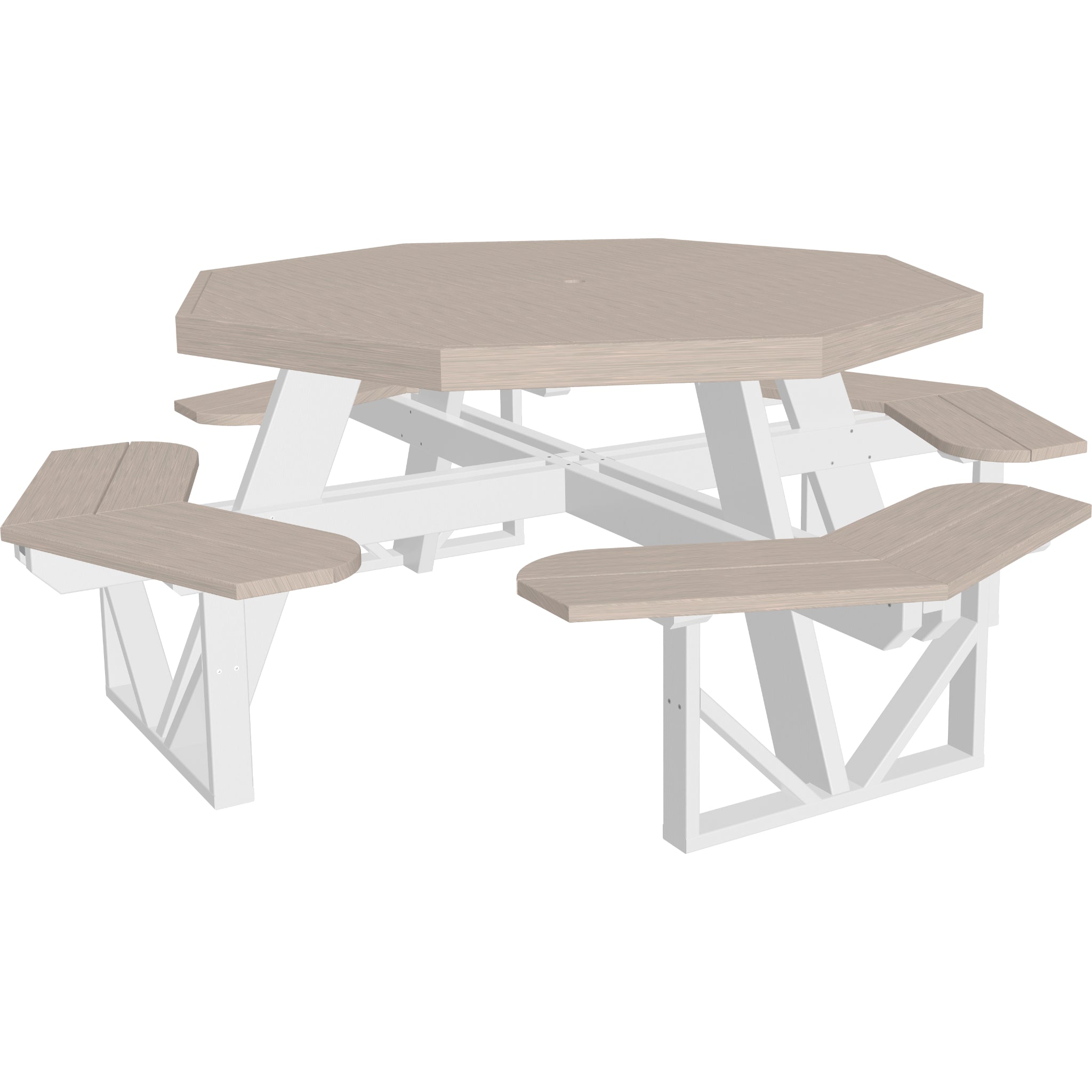 LuxCraft Octagon Picnic Table – Outdoor Poly Patio Picnic Table (POPT)