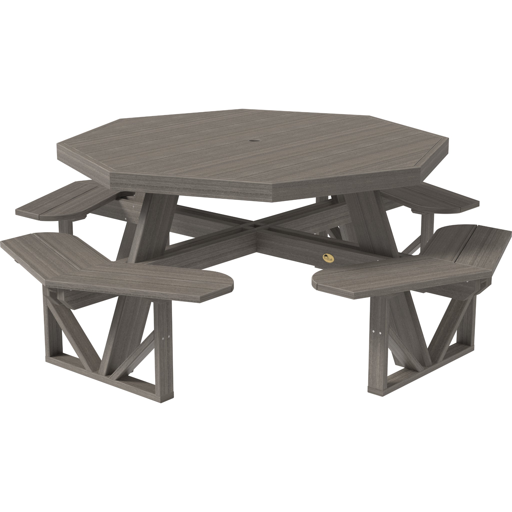 LuxCraft Octagon Picnic Table – Outdoor Poly Patio Picnic Table (POPT)