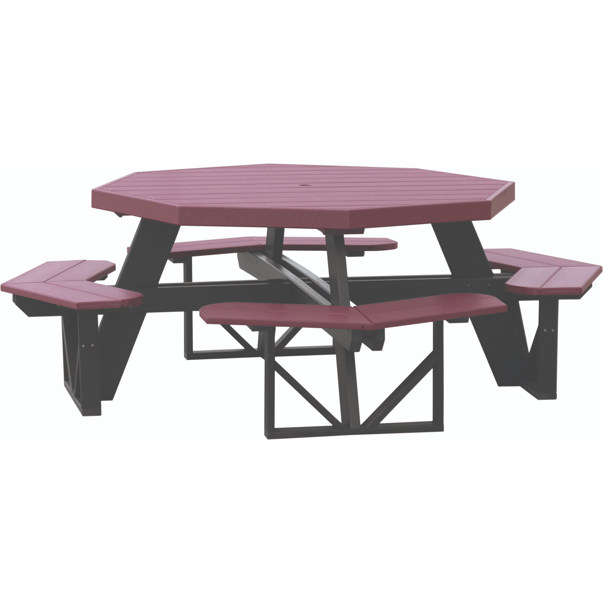 LuxCraft Octagon Picnic Table – Outdoor Poly Patio Picnic Table (POPT)