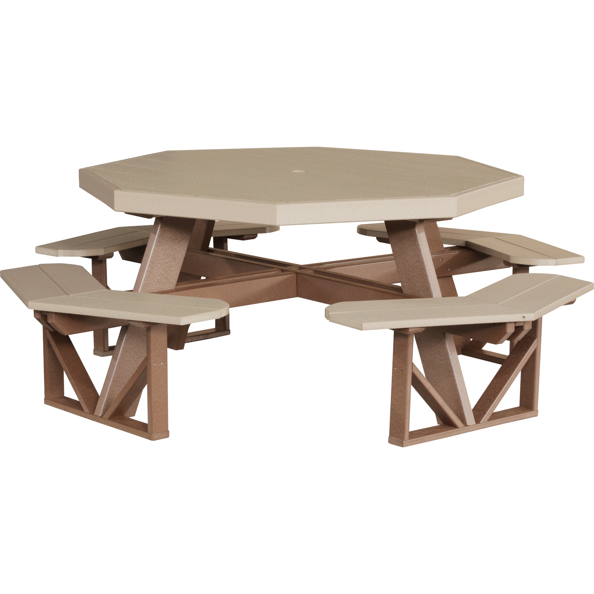 LuxCraft Octagon Picnic Table – Outdoor Poly Patio Picnic Table (POPT)
