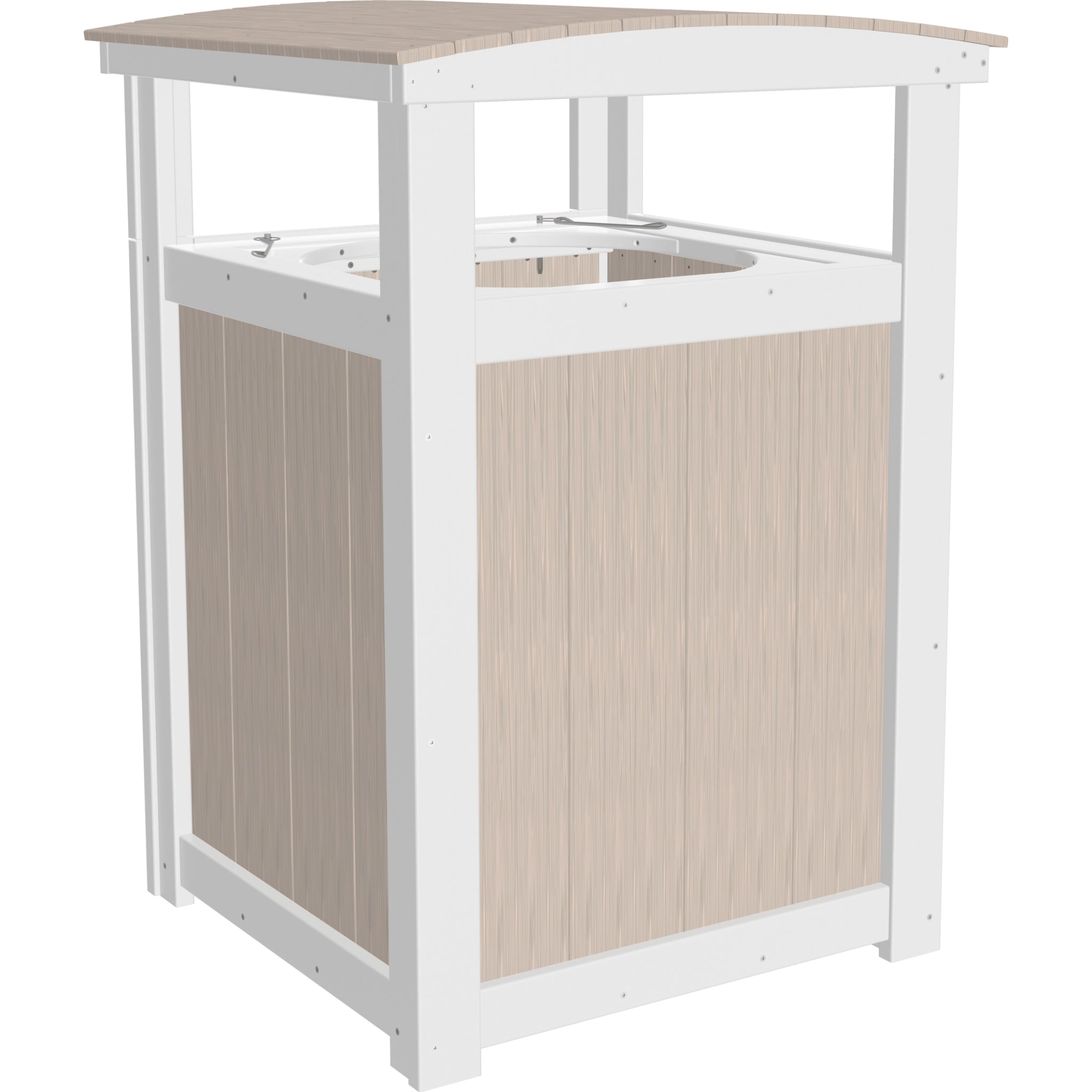 LuxCraft Trash Can – Outdoor Poly Patio Trash Bin (PTC)