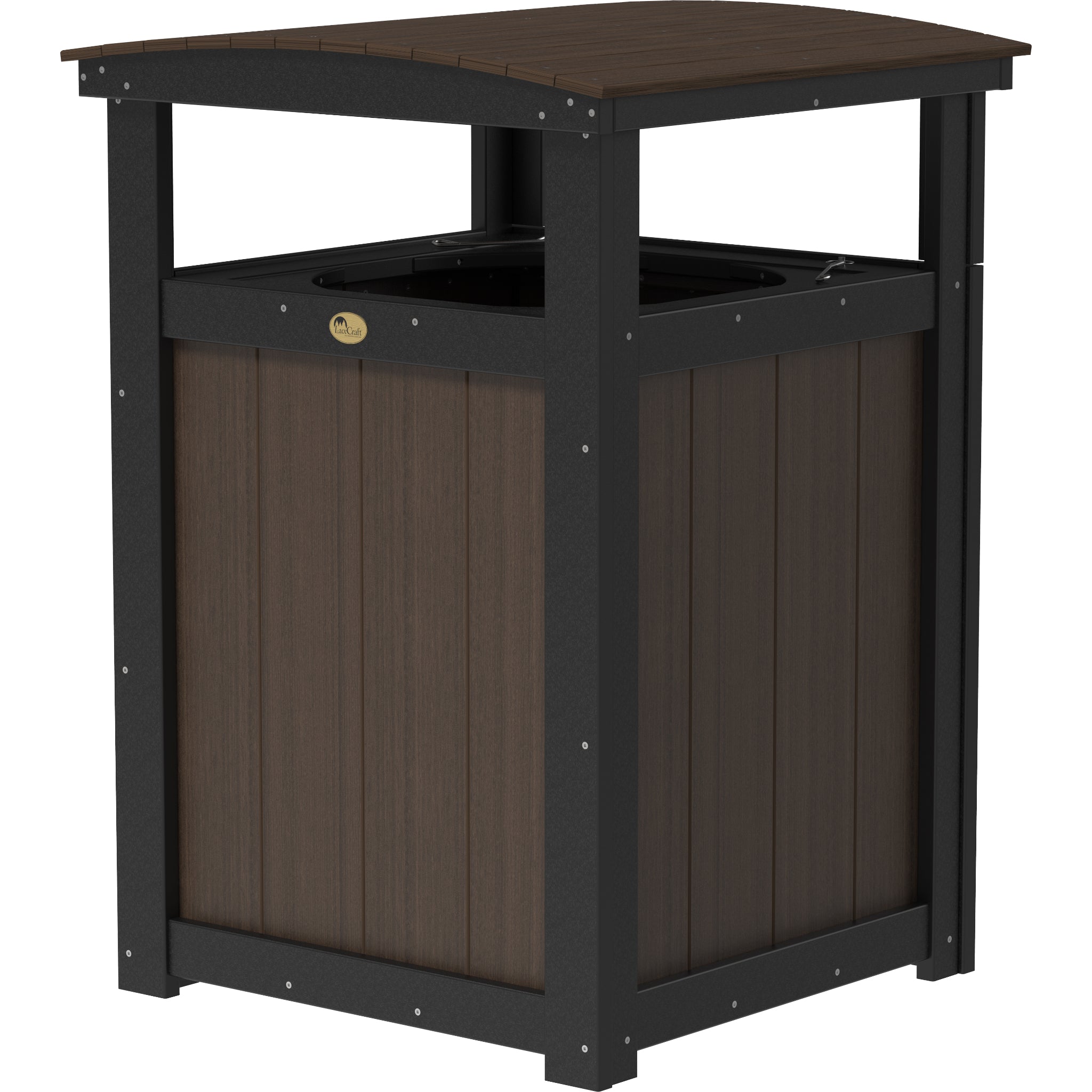 LuxCraft Trash Can – Outdoor Poly Patio Trash Bin (PTC)