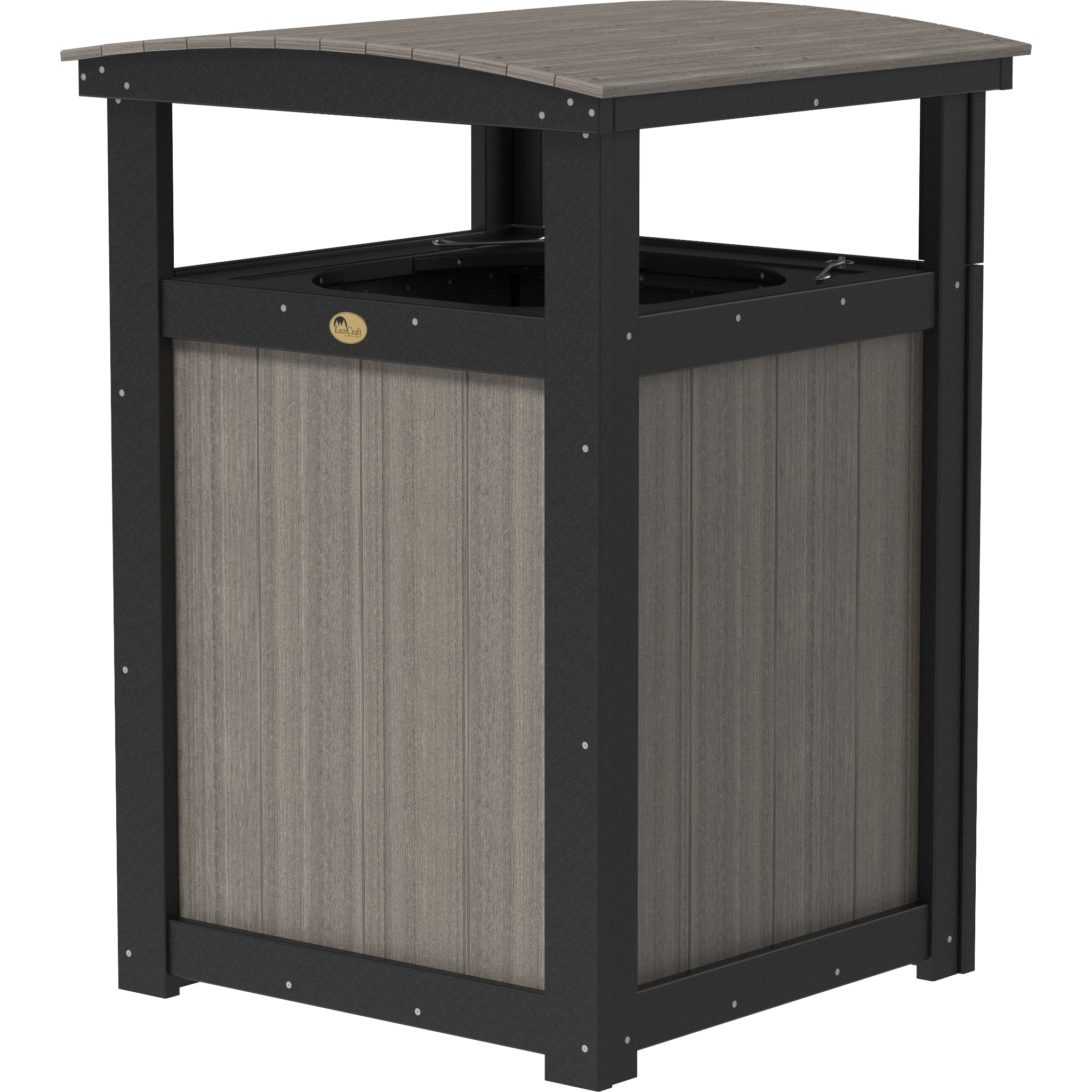 LuxCraft Trash Can – Outdoor Poly Patio Trash Bin (PTC)