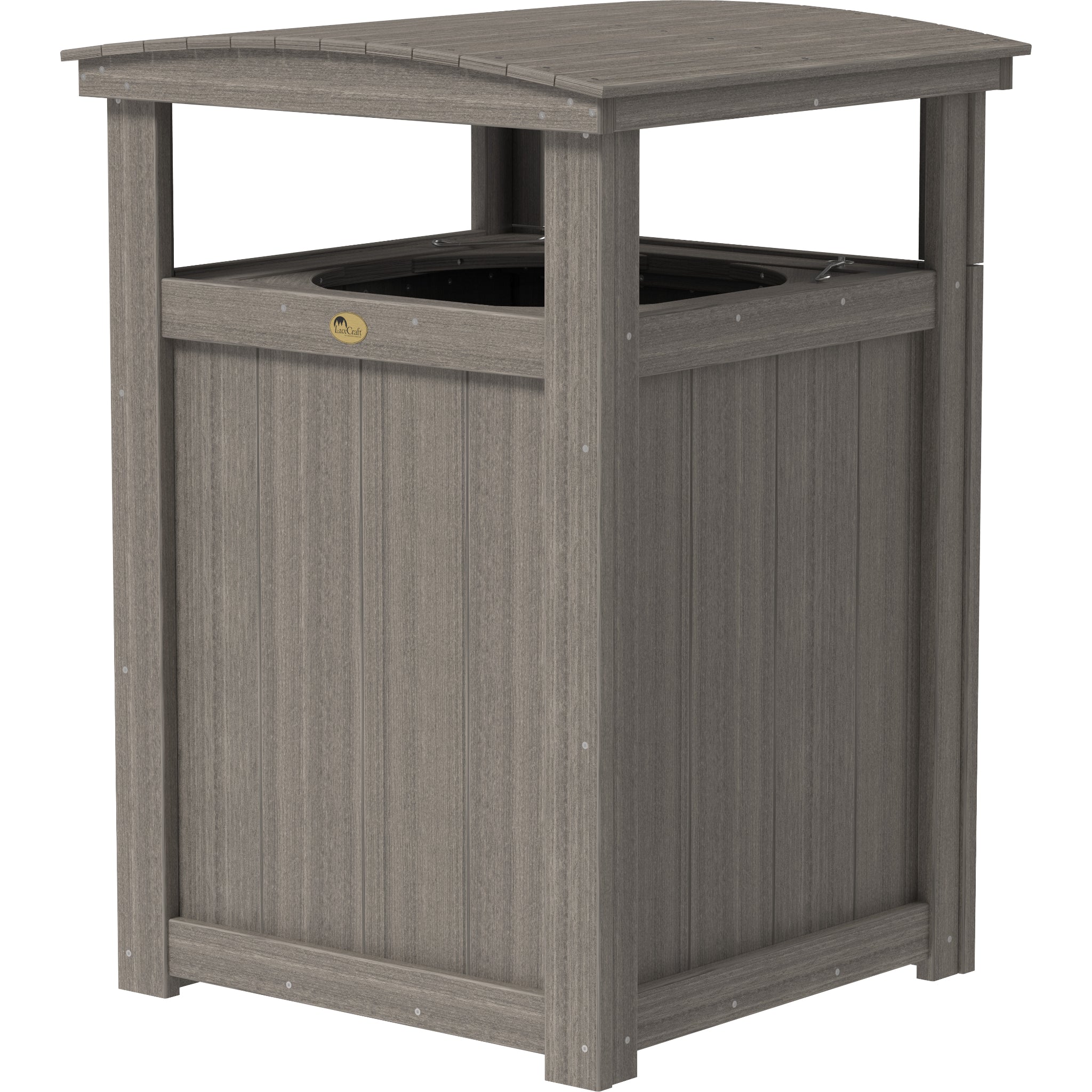 LuxCraft Trash Can – Outdoor Poly Patio Trash Bin (PTC)