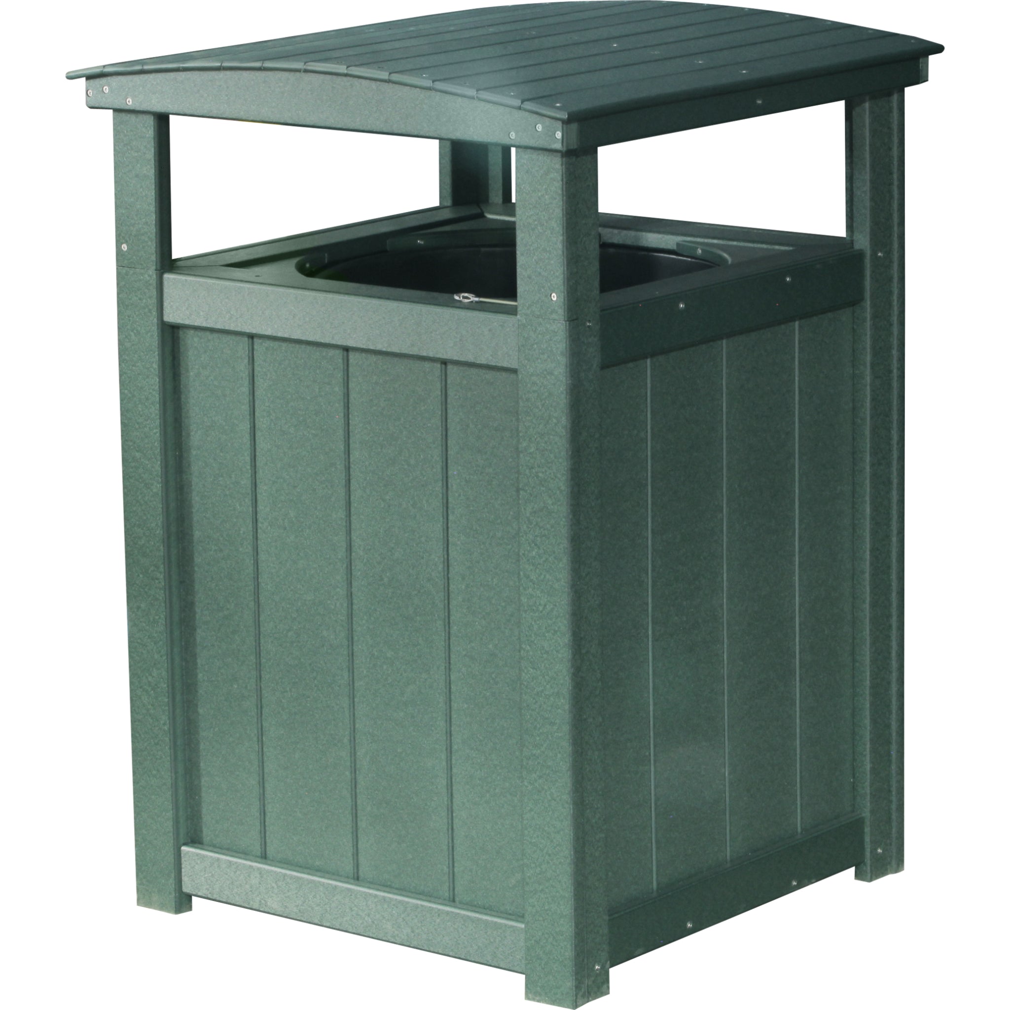 LuxCraft Trash Can – Outdoor Poly Patio Trash Bin (PTC)