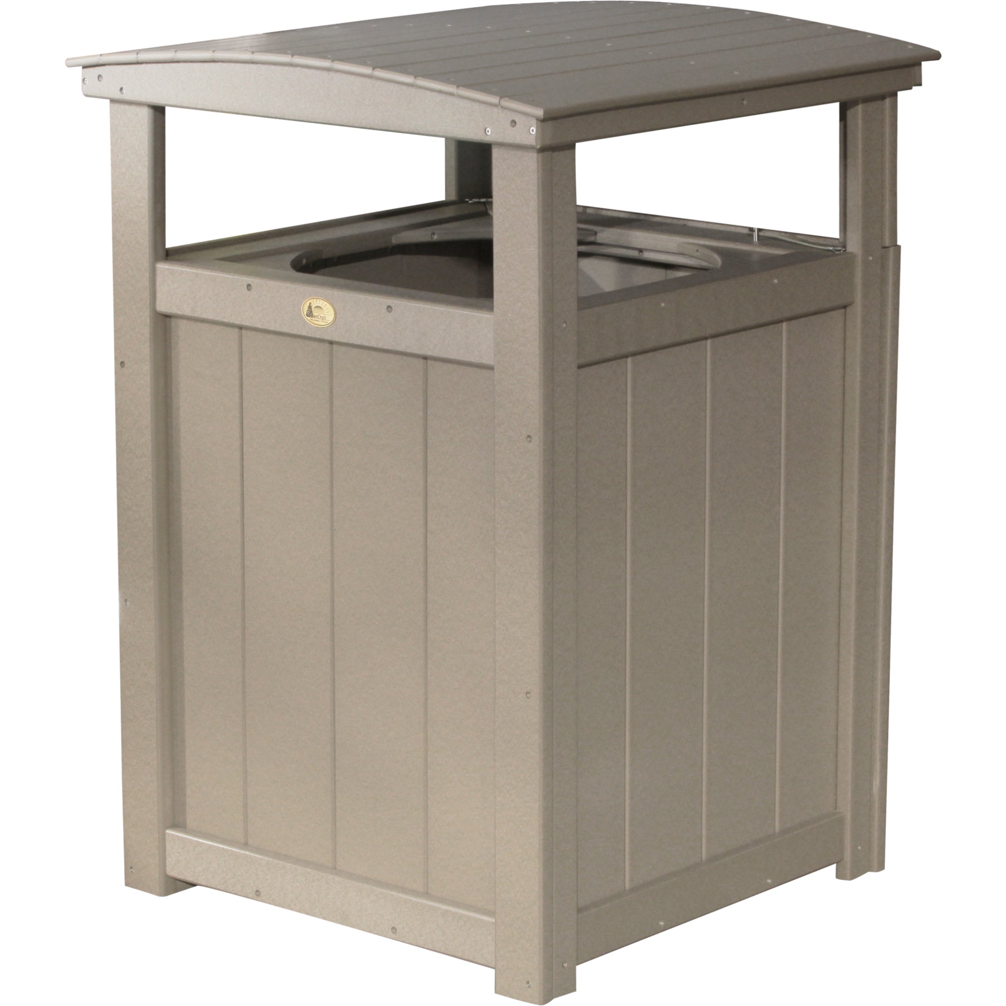 LuxCraft Trash Can – Outdoor Poly Patio Trash Bin (PTC)
