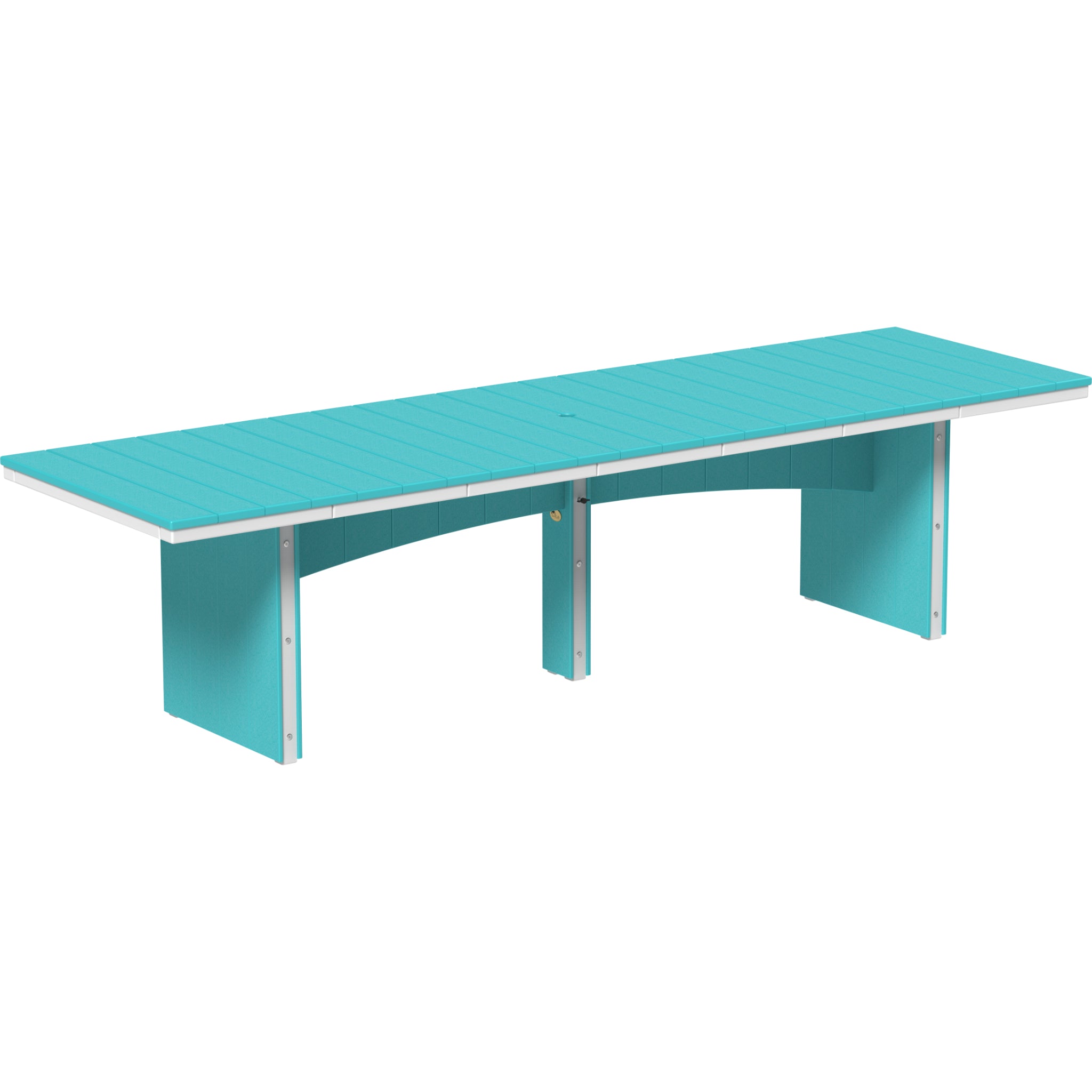 LuxCraft Urban 3’ x 10’ Rectangular Dining Table – Outdoor Poly Patio Dining Table (UDT310R)