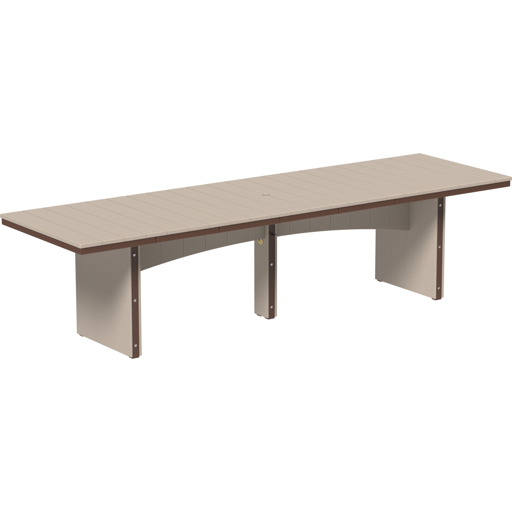 LuxCraft Urban 3’ x 10’ Rectangular Dining Table – Outdoor Poly Patio Dining Table (UDT310R)