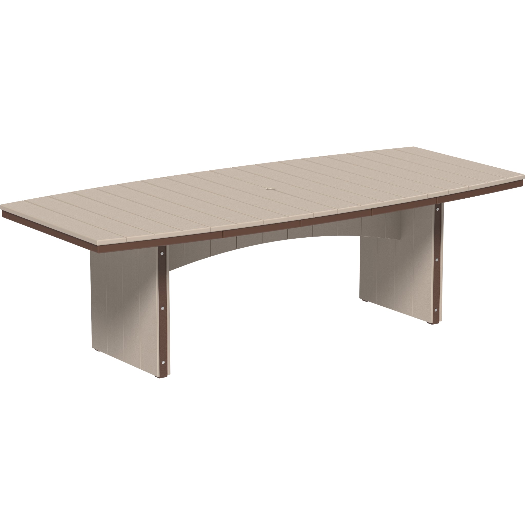 LuxCraft Urban 4′ x 8′ Oval Dining Table – Outdoor Poly Patio Counter Height Table (UDT48O)