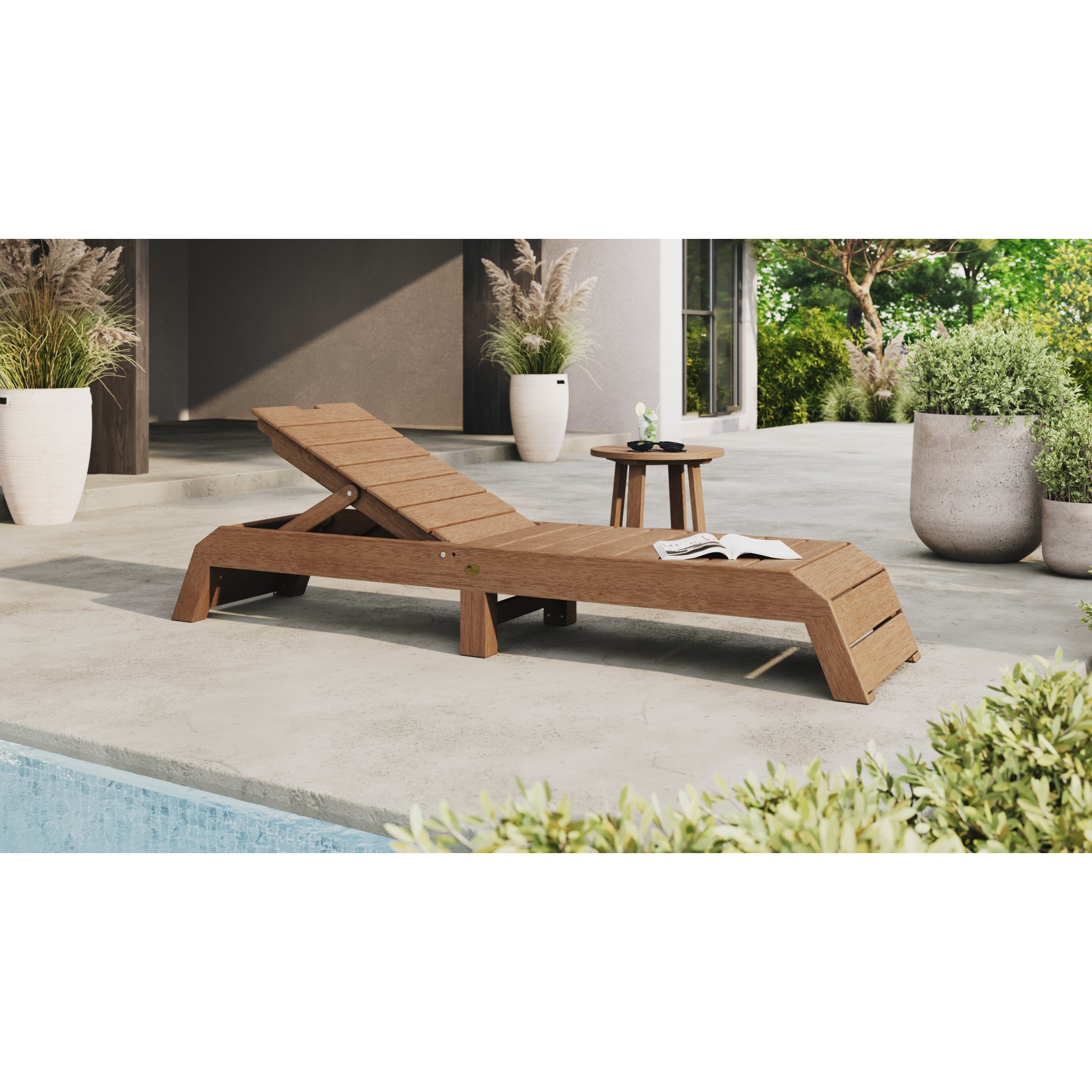 LuxCraft Urban Chaise Lounge – Outdoor Poly Poolside Lounger (UCL)