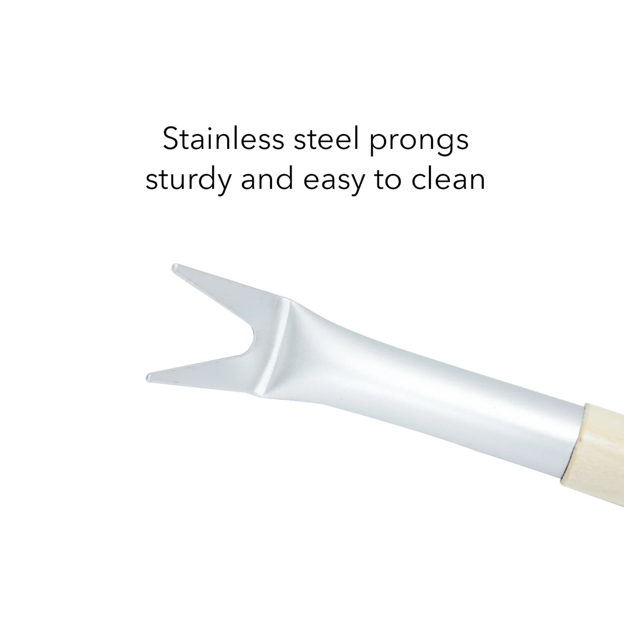 Chicago Brick Oven Aluminum 17.5" Pizza Spinner Turning Fork with Wooden Handle and Leather Strap (2-Pack) CBO-A-PZA-SPN-2PK