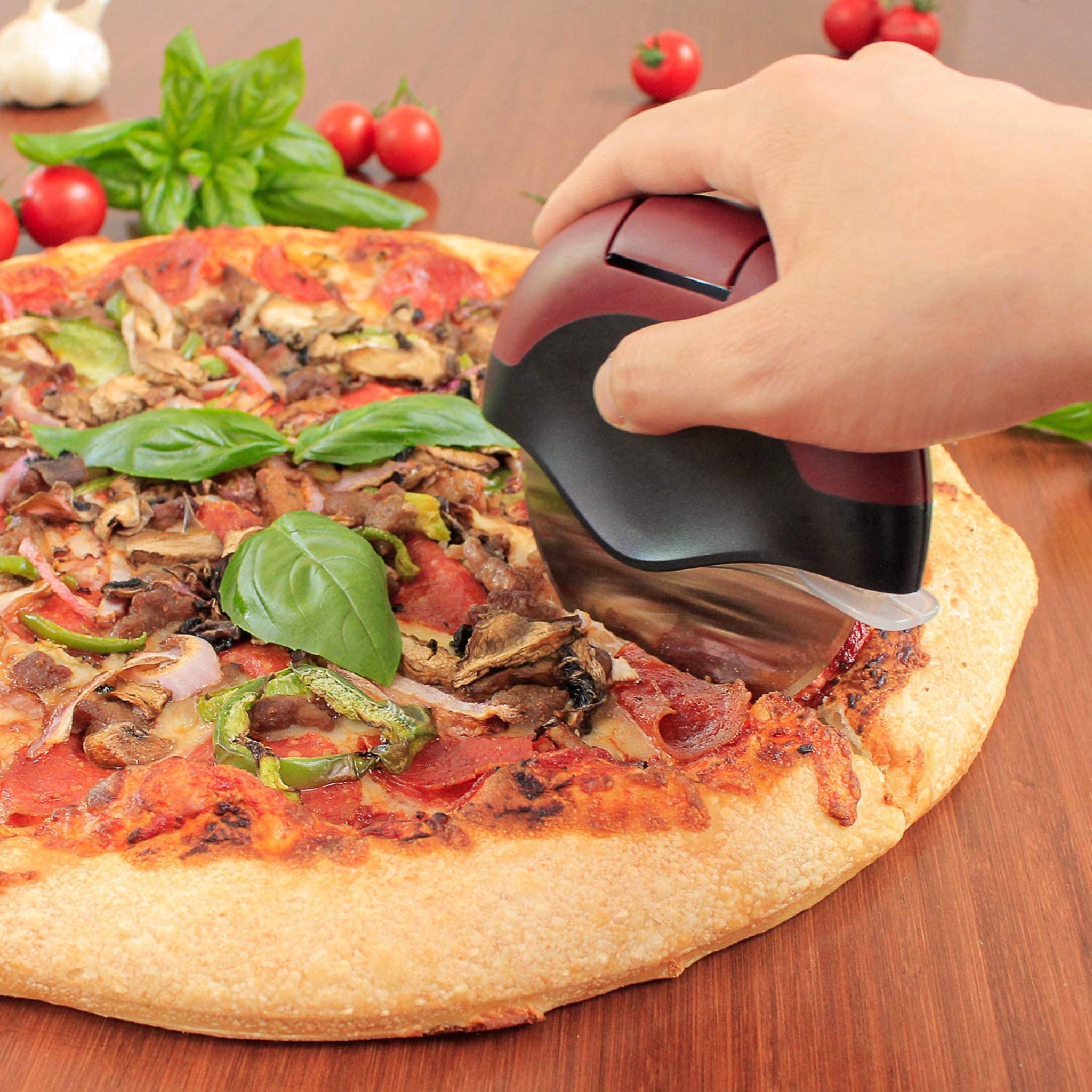 Chicago Brick Oven Aluminum Pizza Cutter - Pizza Wheel Cutter with Blade Guard CBO-A-WHL-CUT-GRD