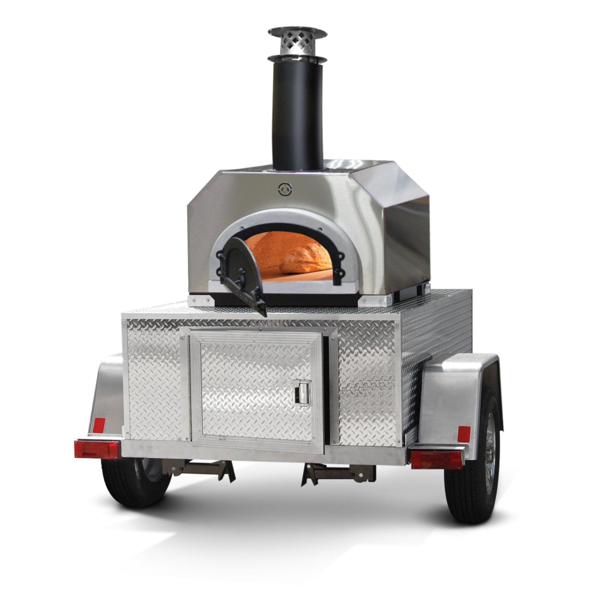 Chicago Brick Oven CBO-750 Tailgater Wood Fired Pizza Oven Trailer with Hood CBO-O-TAIL