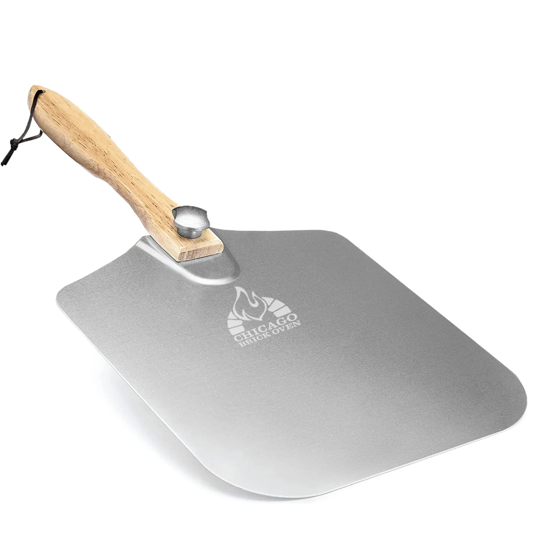 Chicago Brick Oven Foldable Pizza Peel with Wooden Paddle Handle, 12" x 14", Turning Spatula CBO-A-PZA-PEL-FLD-12